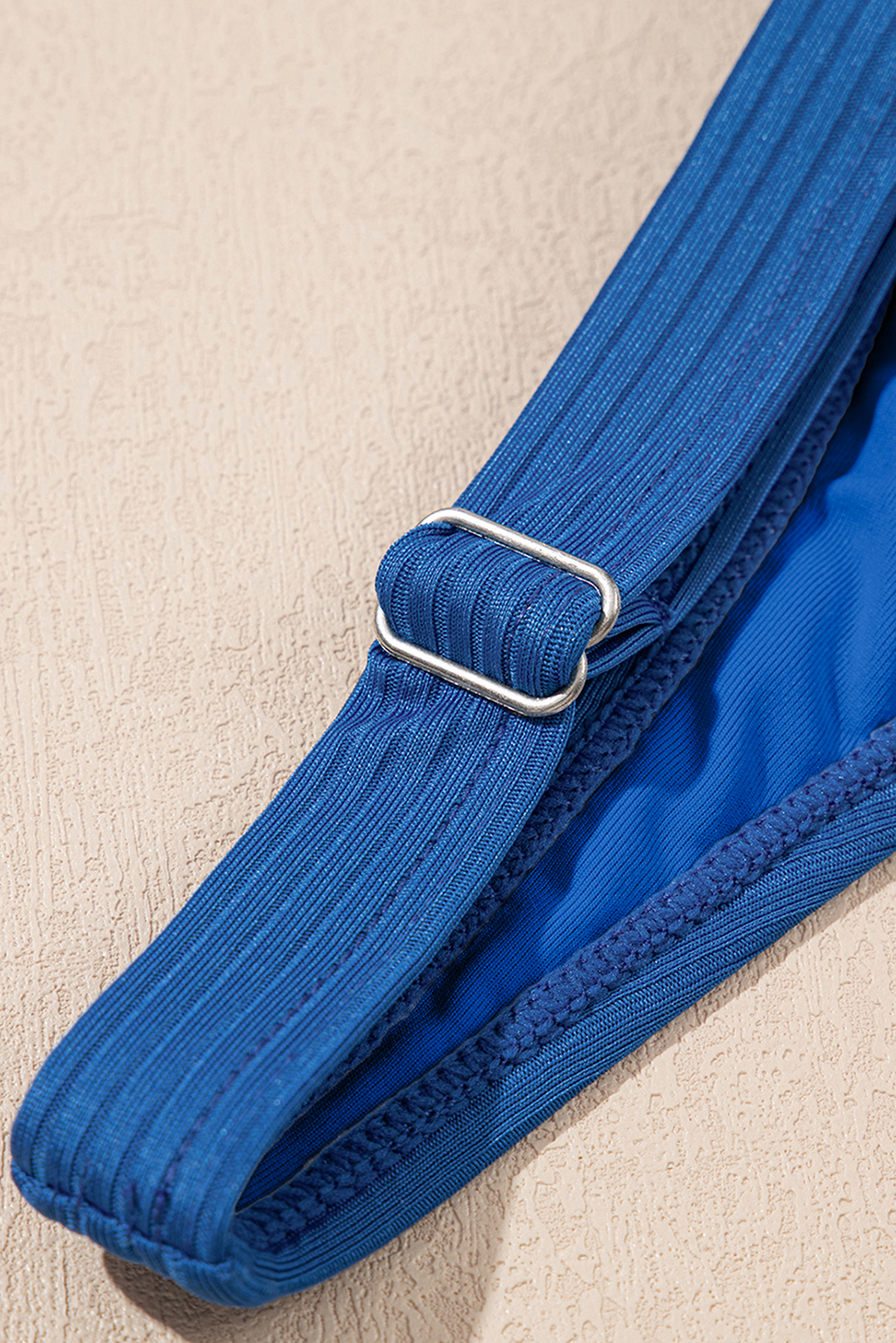 Chic Sky Blue Ribbed Knit Crossed Detail Tank Skort – Versatile Summer Swimwear for Women - Detail View 20 Chic Sky Blue Ribbed Knit Crossed Detail Tank Skort – Versatile Summer Swimwear for Women - Detail View 20