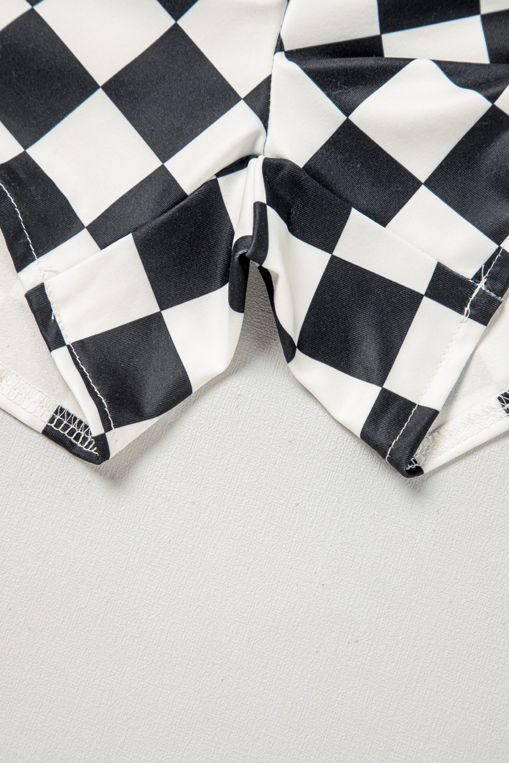 Women's Checkered High Waist Shorts – Casual Summer - Detail View 7 Women's Checkered High Waist Shorts – Casual Summer - Detail View 7