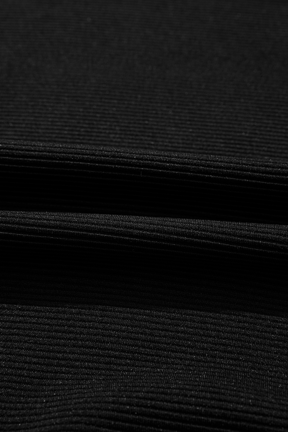 Versatile Women's Black Ribbed Baggy Pullover and Shorts Set – Perfect for Fall Outings - Detail View 12 Versatile Women's Black Ribbed Baggy Pullover and Shorts Set – Perfect for Fall Outings - Detail View 12
