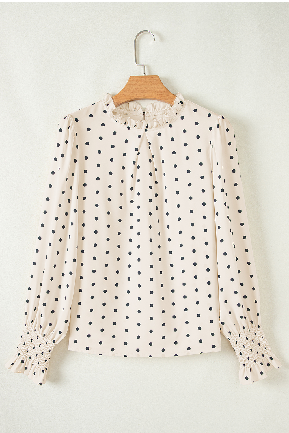 Lightweight 100% Polyester Women's Blouse - Stylish Round Neck & Trendy Silhouette - Detail View 7 Lightweight 100% Polyester Women's Blouse - Stylish Round Neck & Trendy Silhouette - Detail View 7