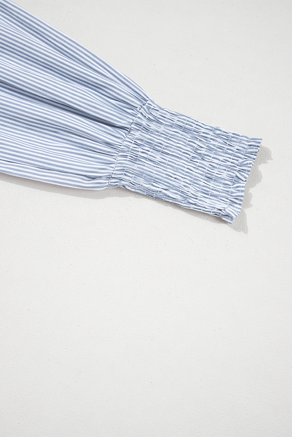 Modern Gray Pinstripe Shirt – Women's Fall Casual Blouse - Detail View 12 Modern Gray Pinstripe Shirt – Women's Fall Casual Blouse - Detail View 12