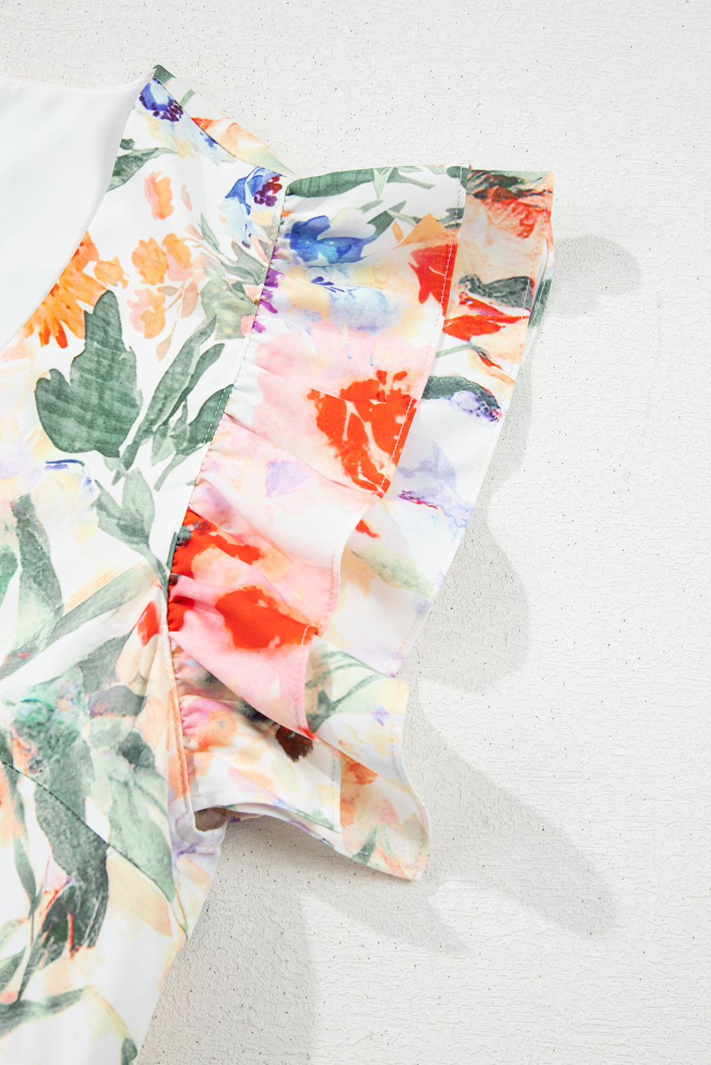 Women's Dress, Pink Floral, Mini Dress, Double Ruffle Sleeves, V Neck, High Waist, Spring Summer, Bohemian Style, Elegant, A-Line Silhouette, Daily Wear, Vacation Outfit, Wedding Guest Dress, Comfortable, 100% Polyester - Detail View 24 Women's Dress, Pink Floral, Mini Dress, Double Ruffle Sleeves, V Neck, High Waist, Spring Summer, Bohemian Style, Elegant, A-Line Silhouette, Daily Wear, Vacation Outfit, Wedding Guest Dress, Comfortable, 100% Polyester - Detail View 24