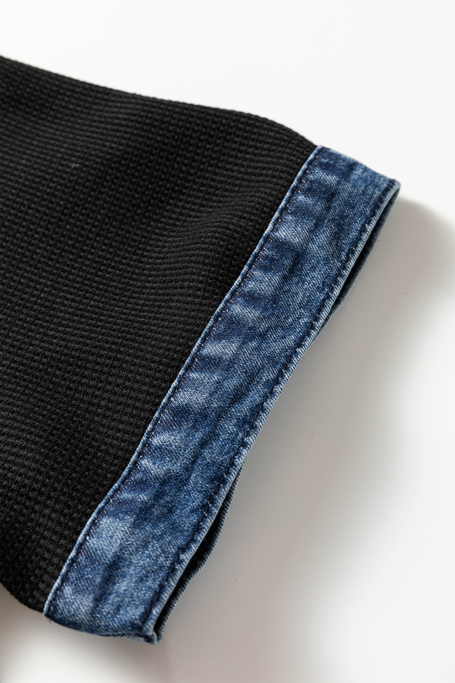 Women's Denim Collar Shift Dress – Short Sleeve Daily Wear - Detail View 6 Women's Denim Collar Shift Dress – Short Sleeve Daily Wear - Detail View 6