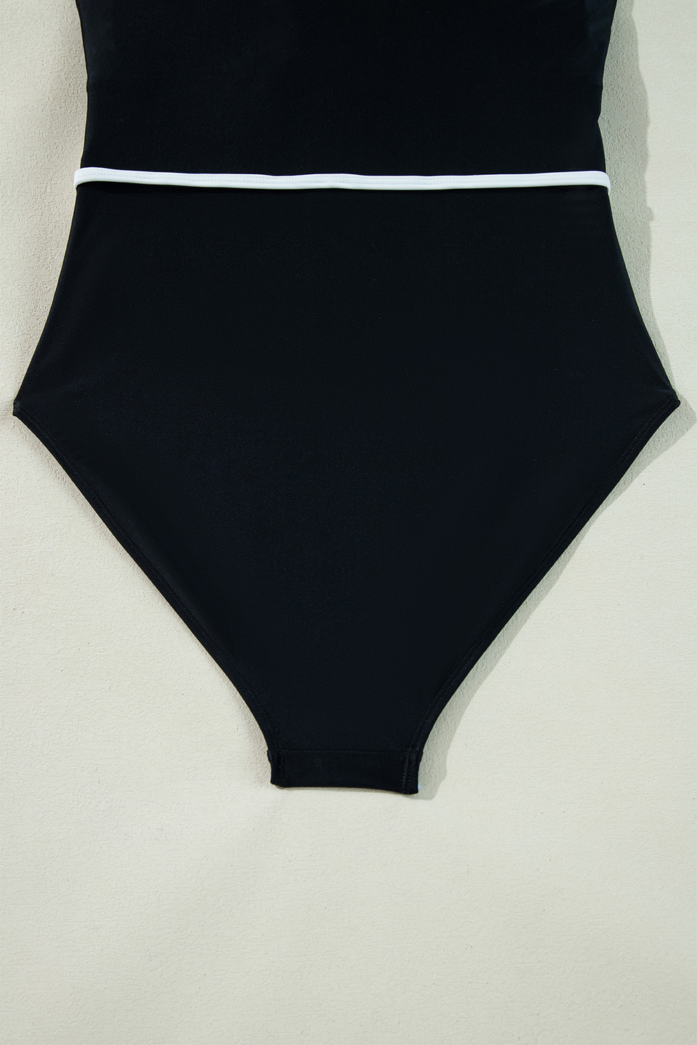 Women's Swimsuit, Black Swimsuit, Color Contrast, Ruffled Design, V Neck, Wrap Style, Flattering Fit, Bodycon Silhouette, High Waist, Beach Wear, Vacation Ready, Elegant Swimwear, Padded Support, Wire-Free - Detail View 24 Women's Swimsuit, Black Swimsuit, Color Contrast, Ruffled Design, V Neck, Wrap Style, Flattering Fit, Bodycon Silhouette, High Waist, Beach Wear, Vacation Ready, Elegant Swimwear, Padded Support, Wire-Free - Detail View 24