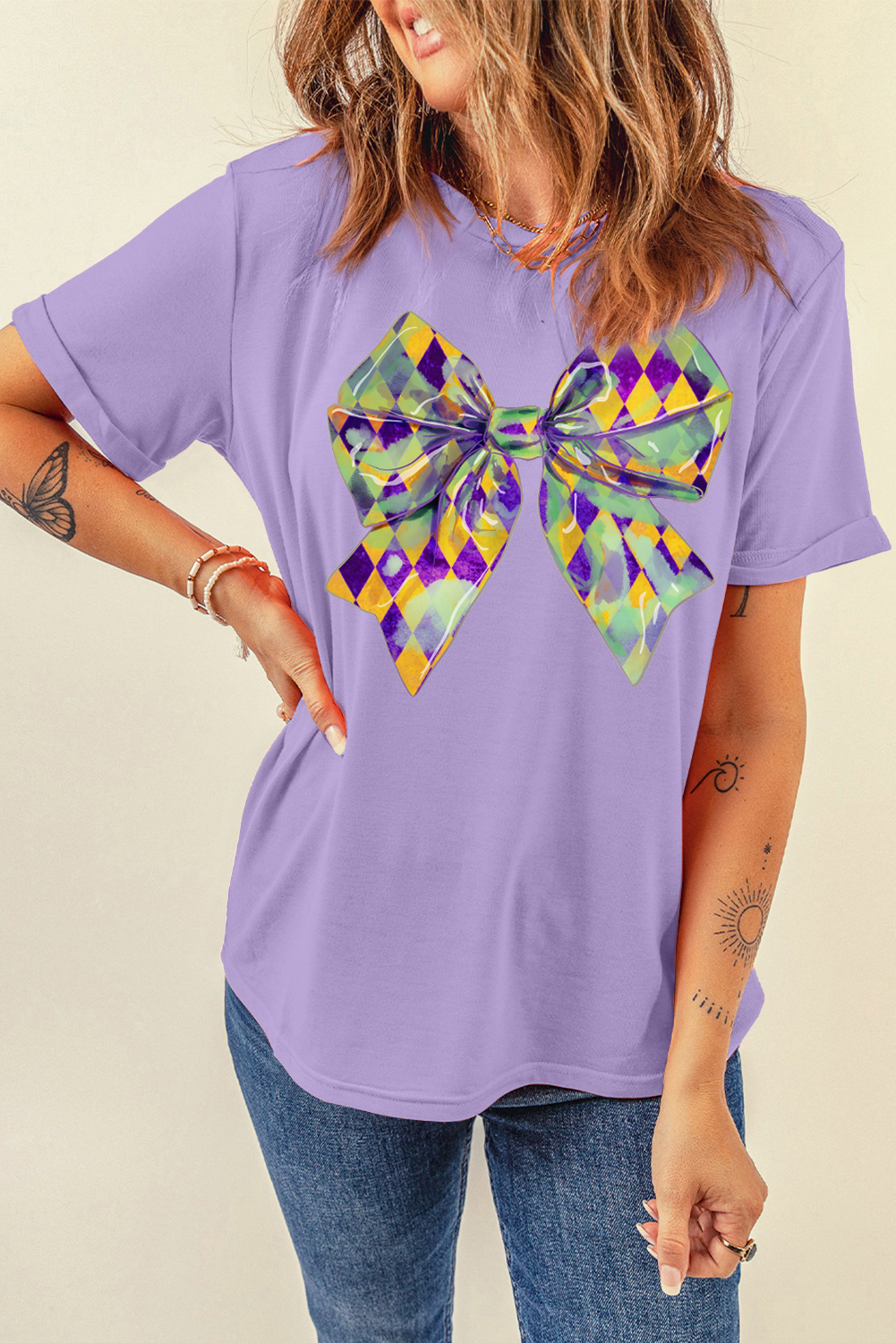 Stylish Wisteria Graphic T-Shirt - Perfect for Summer and Daily Wear - Detail View 7 Stylish Wisteria Graphic T-Shirt - Perfect for Summer and Daily Wear - Detail View 7