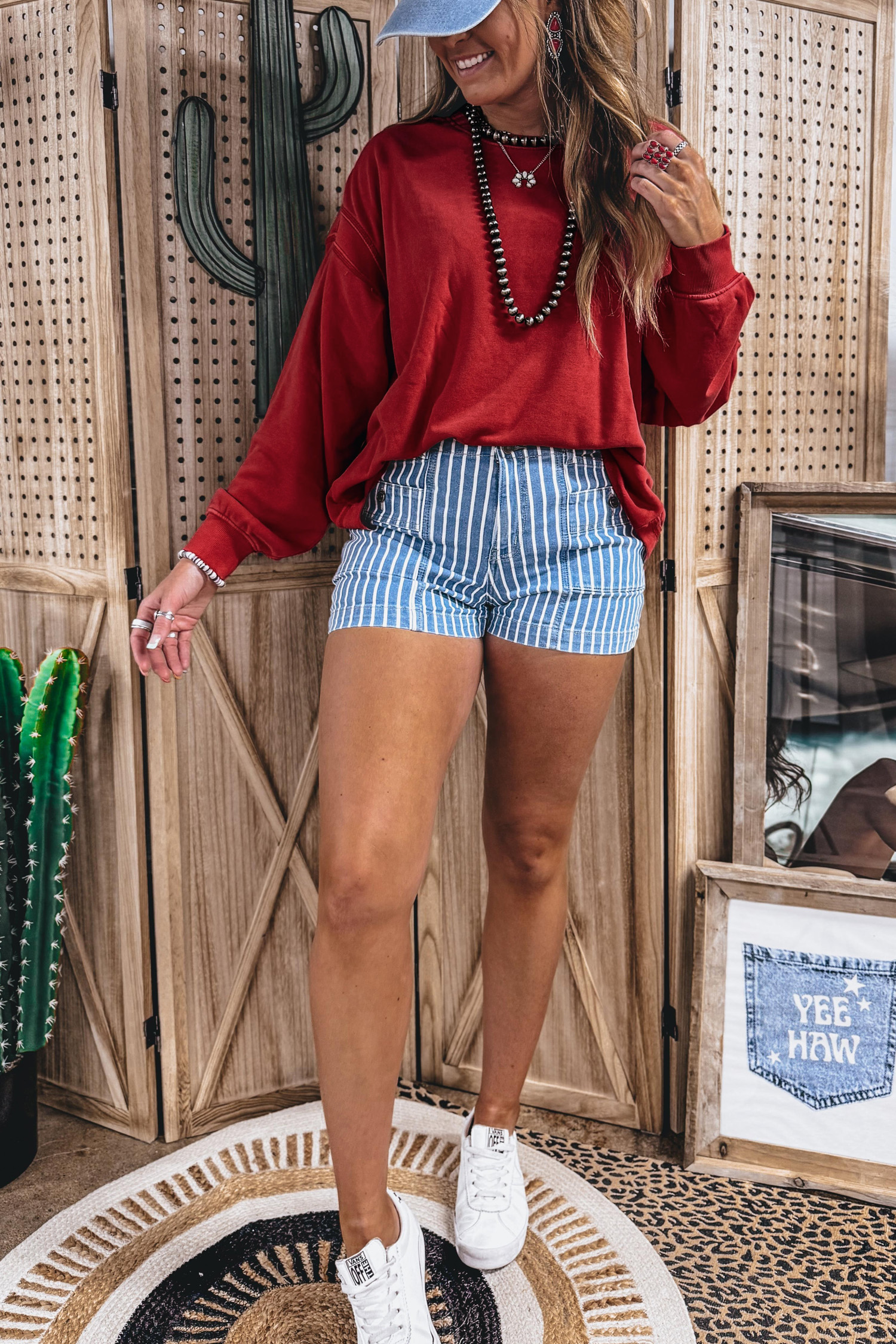 Backless Long Sleeve Pullover, Chic Racing Red Casual Shirt - Detail View 8 Backless Long Sleeve Pullover, Chic Racing Red Casual Shirt - Detail View 8