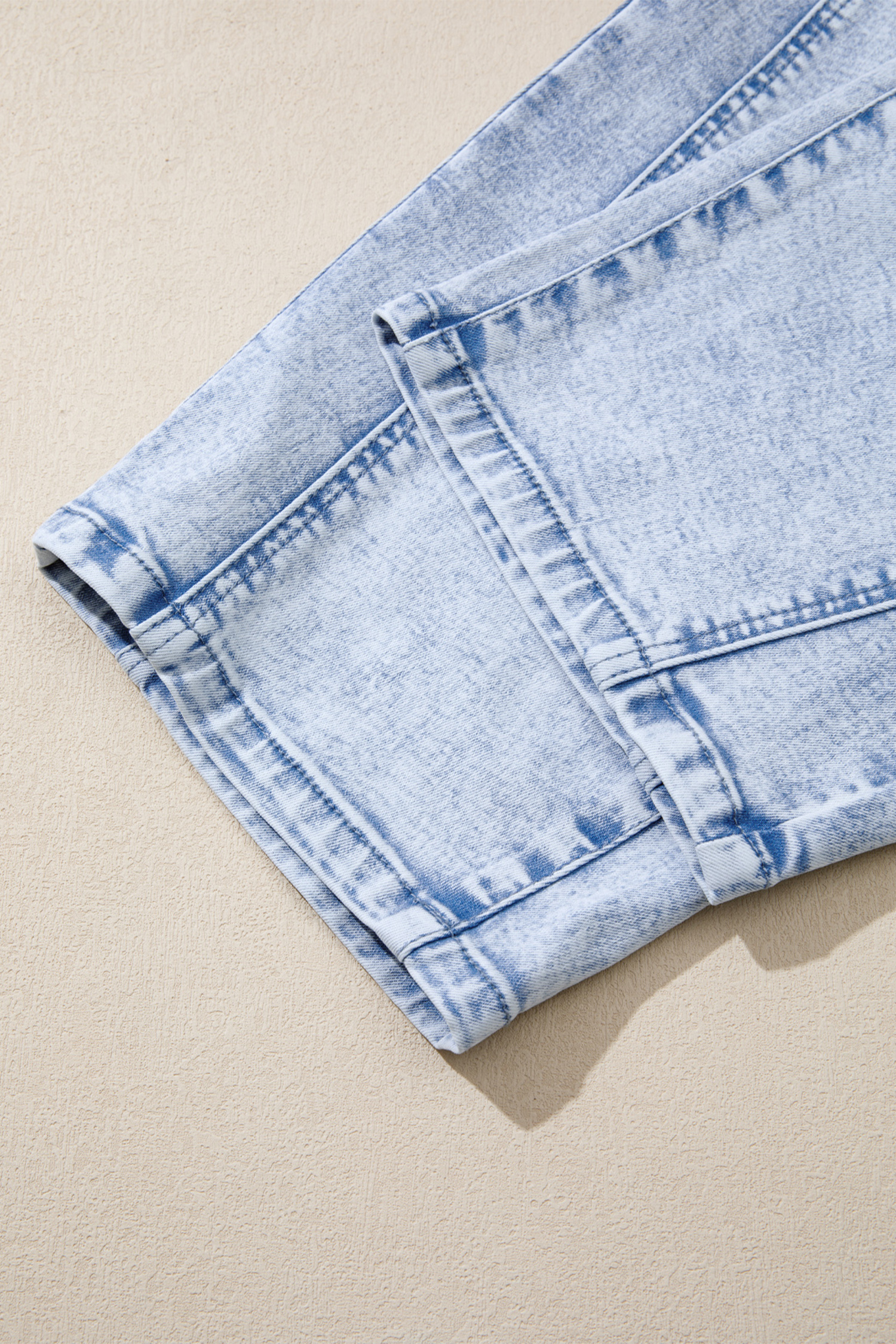 Women's Pull On Barrel Jeans, Relaxed Light Wash Denim - Detail View 9 Women's Pull On Barrel Jeans, Relaxed Light Wash Denim - Detail View 9