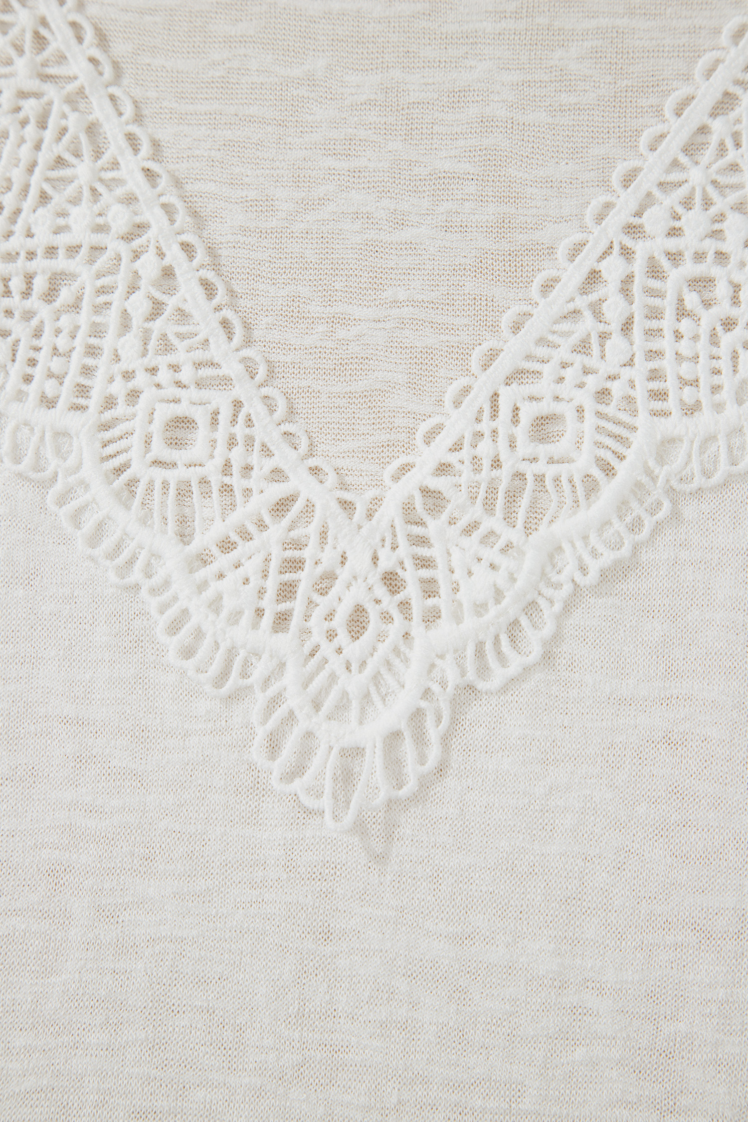 Elegant Women's Lace Splicing V-Neck Top – Casual White Short Sleeve Shirt, Summer Gift - Detail View 6 Elegant Women's Lace Splicing V-Neck Top – Casual White Short Sleeve Shirt, Summer Gift - Detail View 6