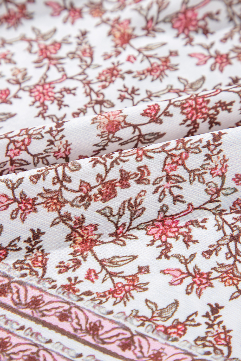 Soft Flowy Fabric Pink Vest with Round Neck - Perfect for Summer Outings - Detail View 19 Soft Flowy Fabric Pink Vest with Round Neck - Perfect for Summer Outings - Detail View 19