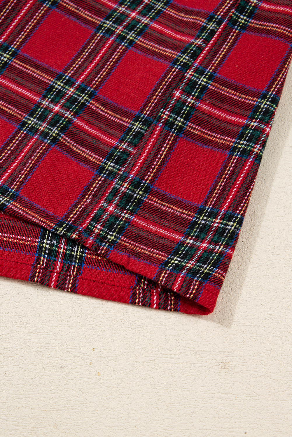 Festive Red Plaid Long Sleeve Pajama Set – Cozy Christmas Attire for Women - Detail View 13 Festive Red Plaid Long Sleeve Pajama Set – Cozy Christmas Attire for Women - Detail View 13