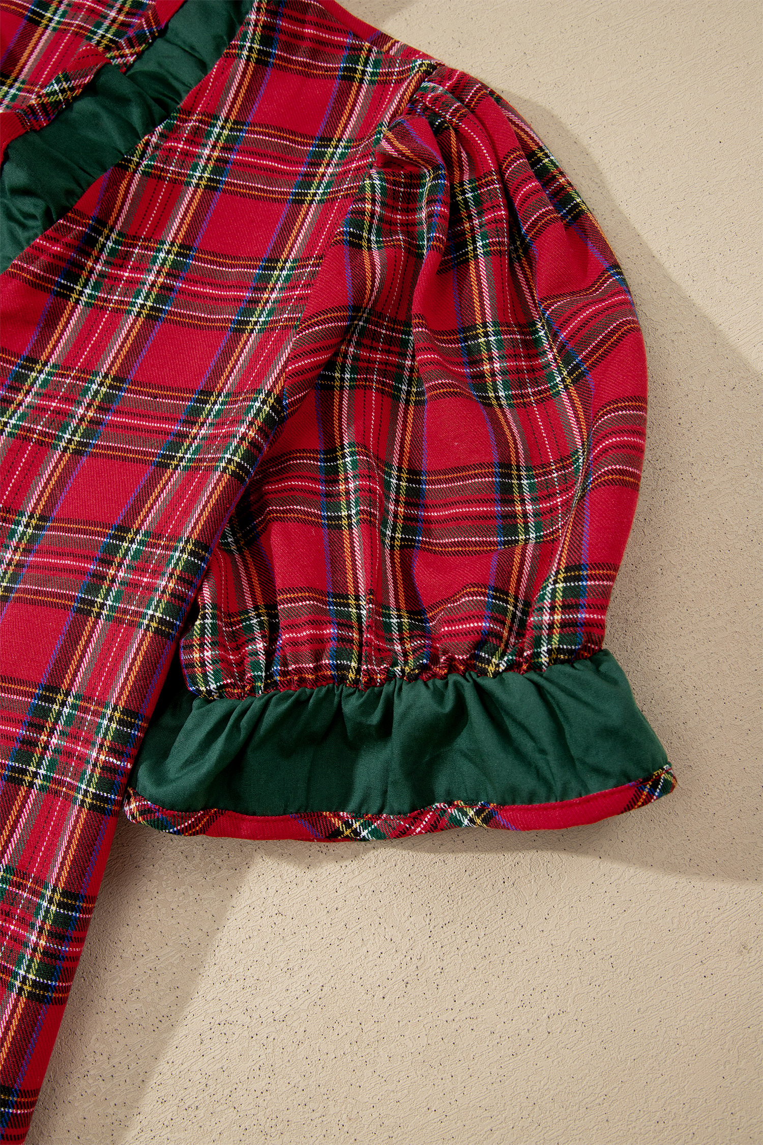 Country Style Plaid Shirt, Women's Red Christmas Day Blouse - Detail View 9 Country Style Plaid Shirt, Women's Red Christmas Day Blouse - Detail View 9