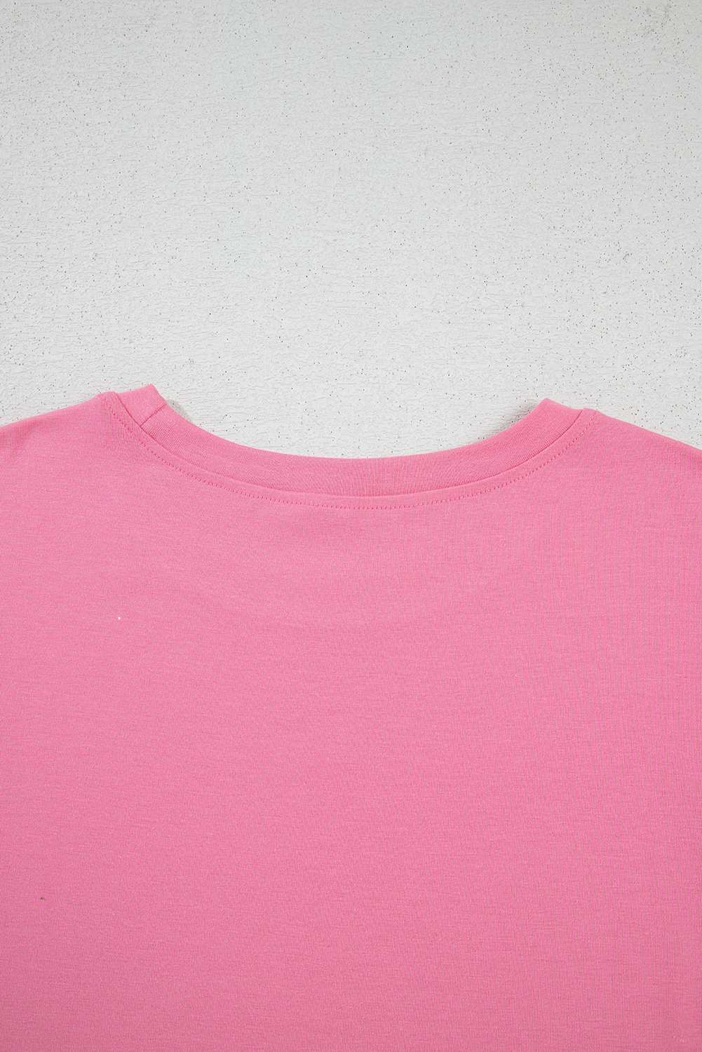 Feminine Solid Color Casual Tee with Classic Crew Neck - Great for Daily Wear - Detail View 7 Feminine Solid Color Casual Tee with Classic Crew Neck - Great for Daily Wear - Detail View 7