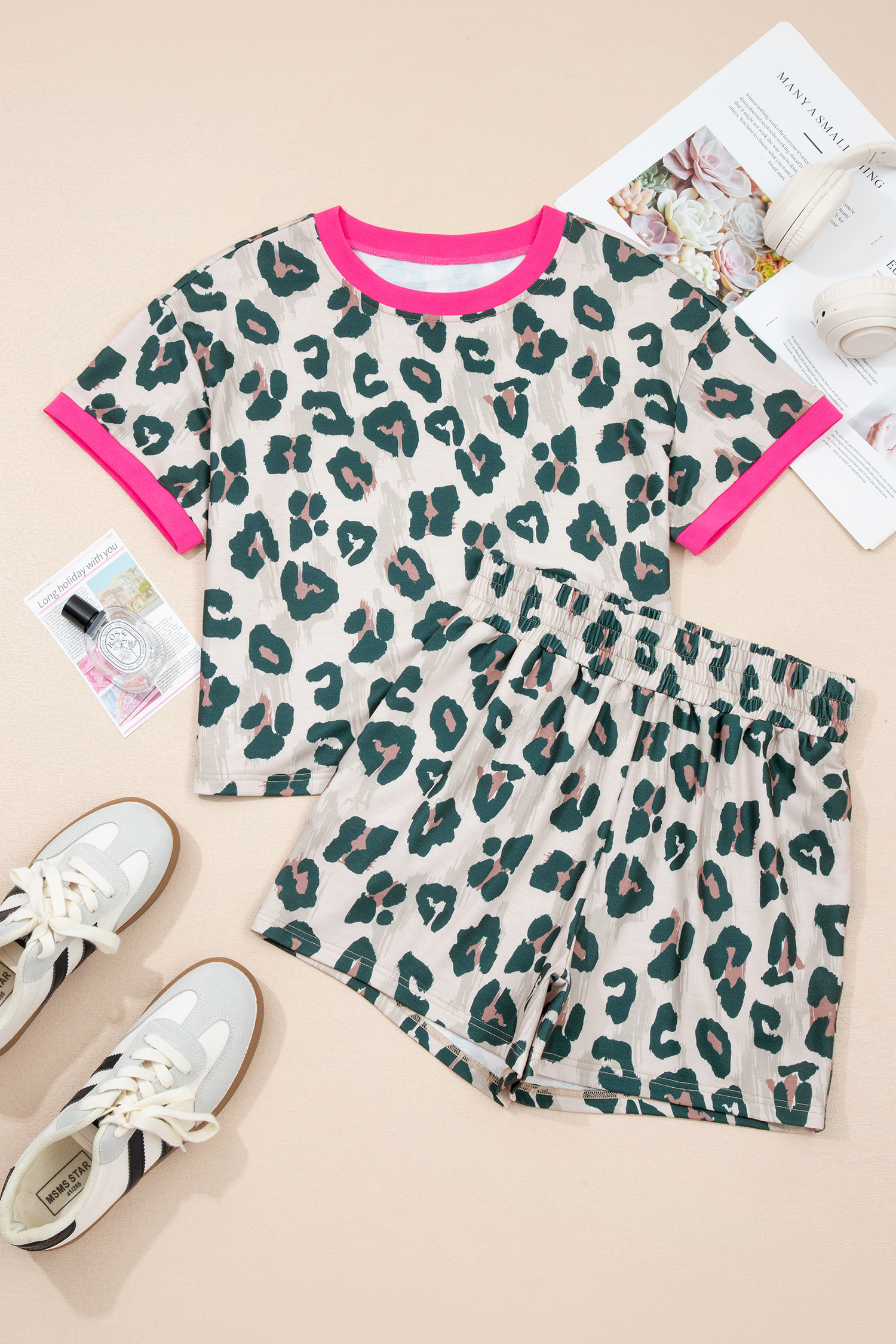 Stylish Brown Leopard Print Top and Shorts Set – Perfect for Daily Wear and Summer Outings - Detail View 5 Stylish Brown Leopard Print Top and Shorts Set – Perfect for Daily Wear and Summer Outings - Detail View 5