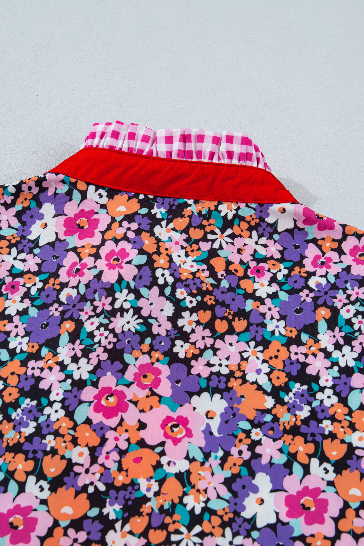 Chic Purple Floral Blouse for Women – Stylish Gift Top - Detail View 6 Chic Purple Floral Blouse for Women – Stylish Gift Top - Detail View 6