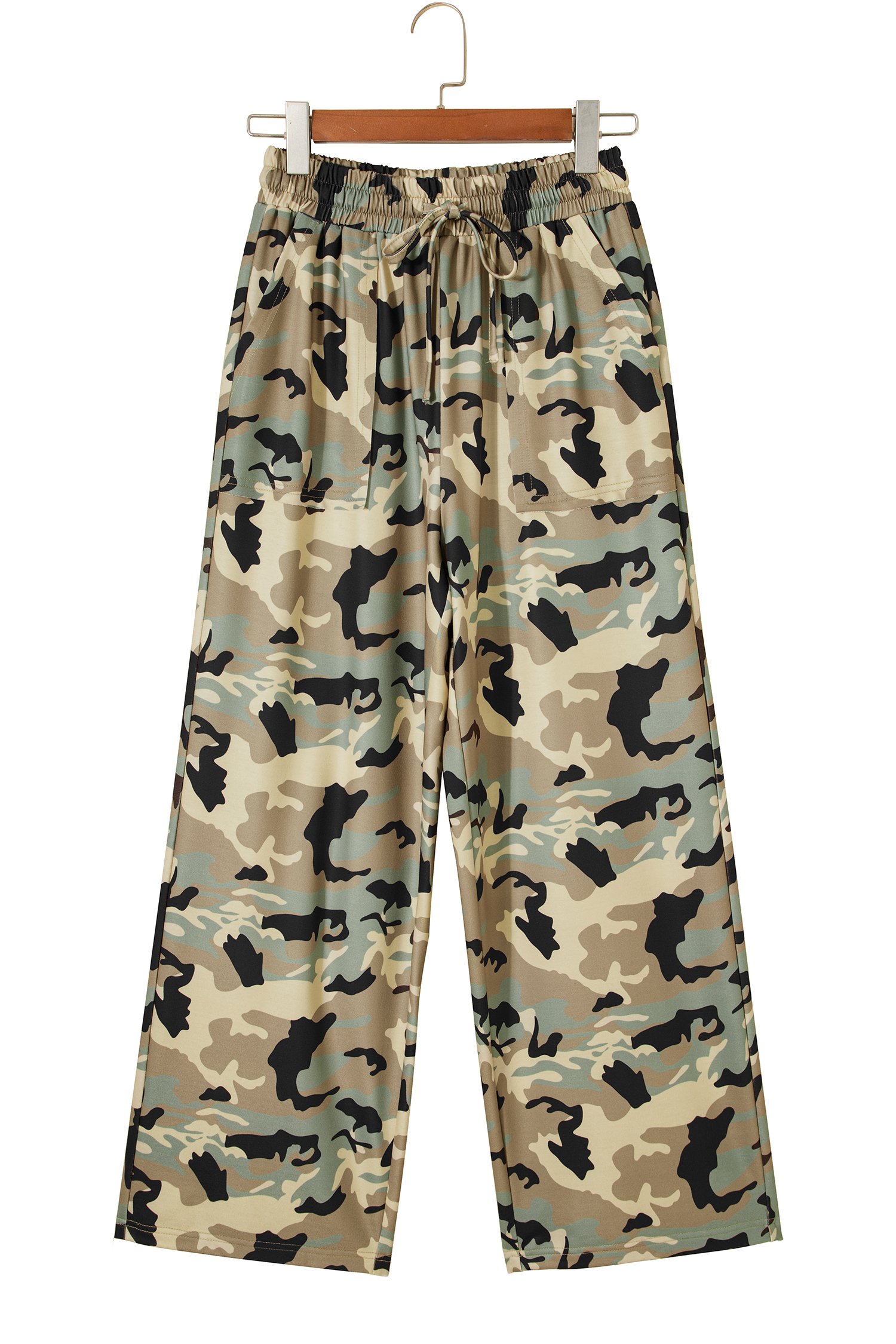 Women's Drawstring Wide Leg Pants, Cozy All Season Trousers - Detail View 6 Women's Drawstring Wide Leg Pants, Cozy All Season Trousers - Detail View 6