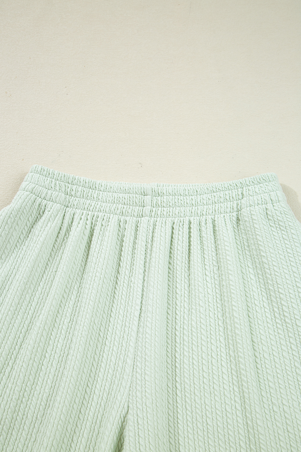 Women's Clothing Set, Clearly Aqua, Textured Shirt, Patched Chest Pocket, High Waist Pants, Casual Style, Fall Outfit, Daily Wear, Outdoor, Vacation, Date Night, Back to School, Comfortable Fashion - Detail View 12 Women's Clothing Set, Clearly Aqua, Textured Shirt, Patched Chest Pocket, High Waist Pants, Casual Style, Fall Outfit, Daily Wear, Outdoor, Vacation, Date Night, Back to School, Comfortable Fashion - Detail View 12