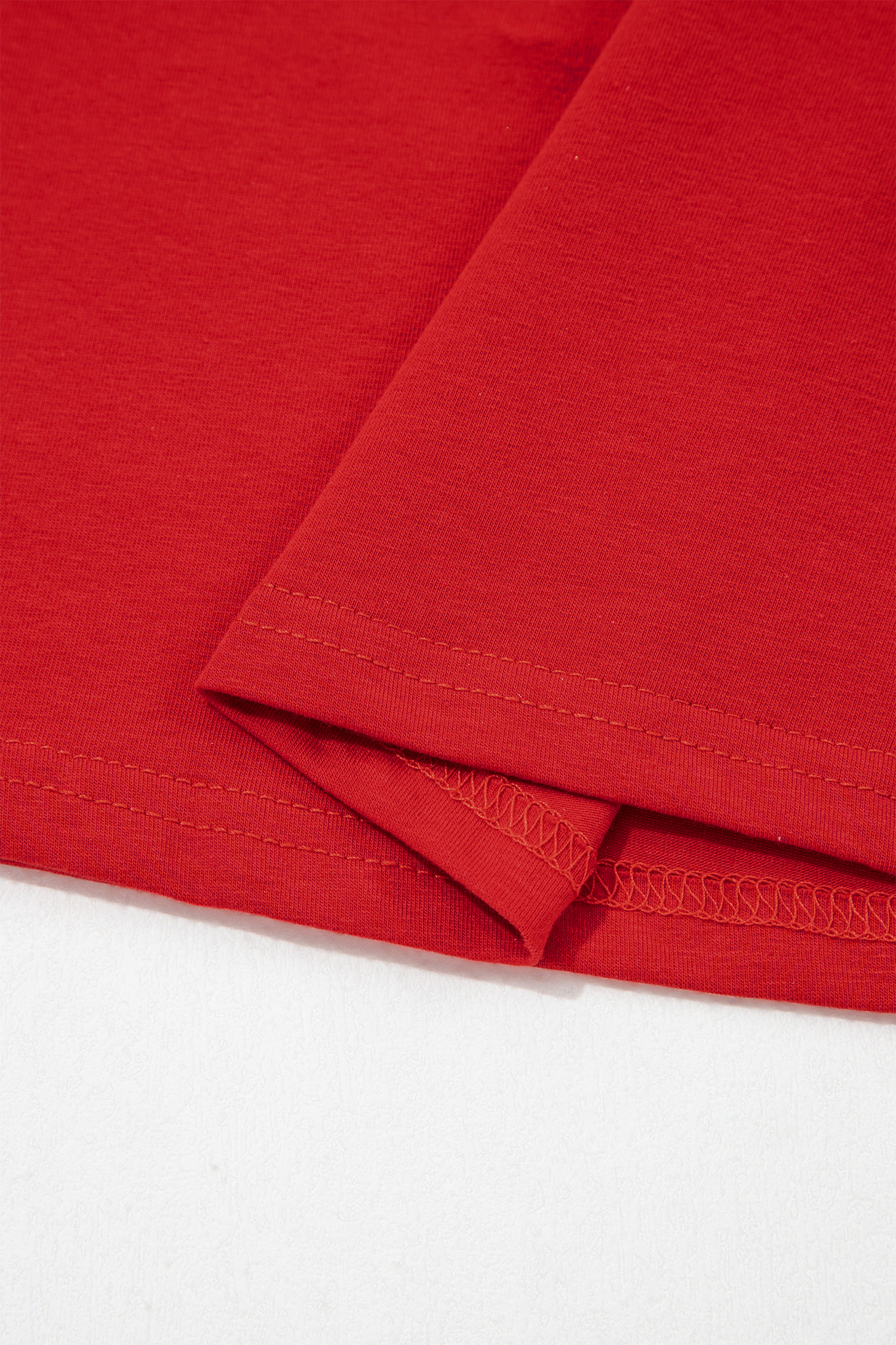 Casual Varsity Striped Tee for Women – Fiery Red Round Neck Short Sleeve Cotton Blend Shirt - Detail View 8 Casual Varsity Striped Tee for Women – Fiery Red Round Neck Short Sleeve Cotton Blend Shirt - Detail View 8