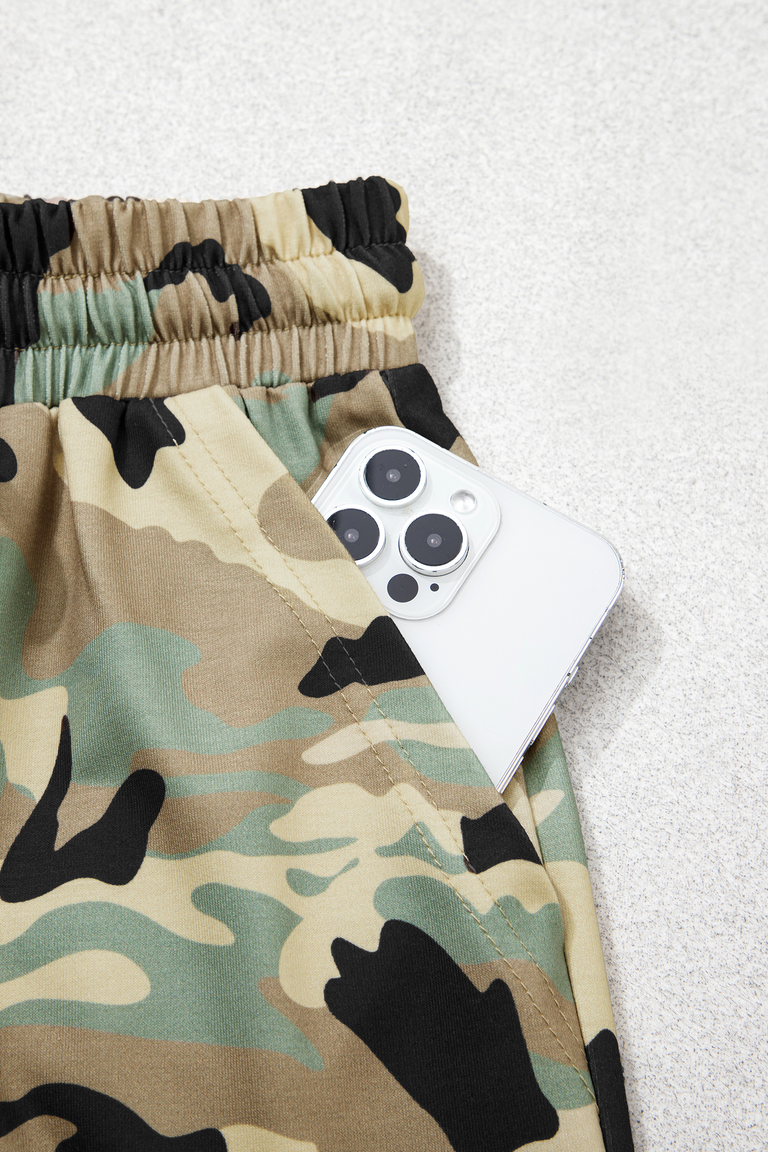 Women's Camo Wide Leg Pants, Casual High Waist Trousers - Detail View 10 Women's Camo Wide Leg Pants, Casual High Waist Trousers - Detail View 10