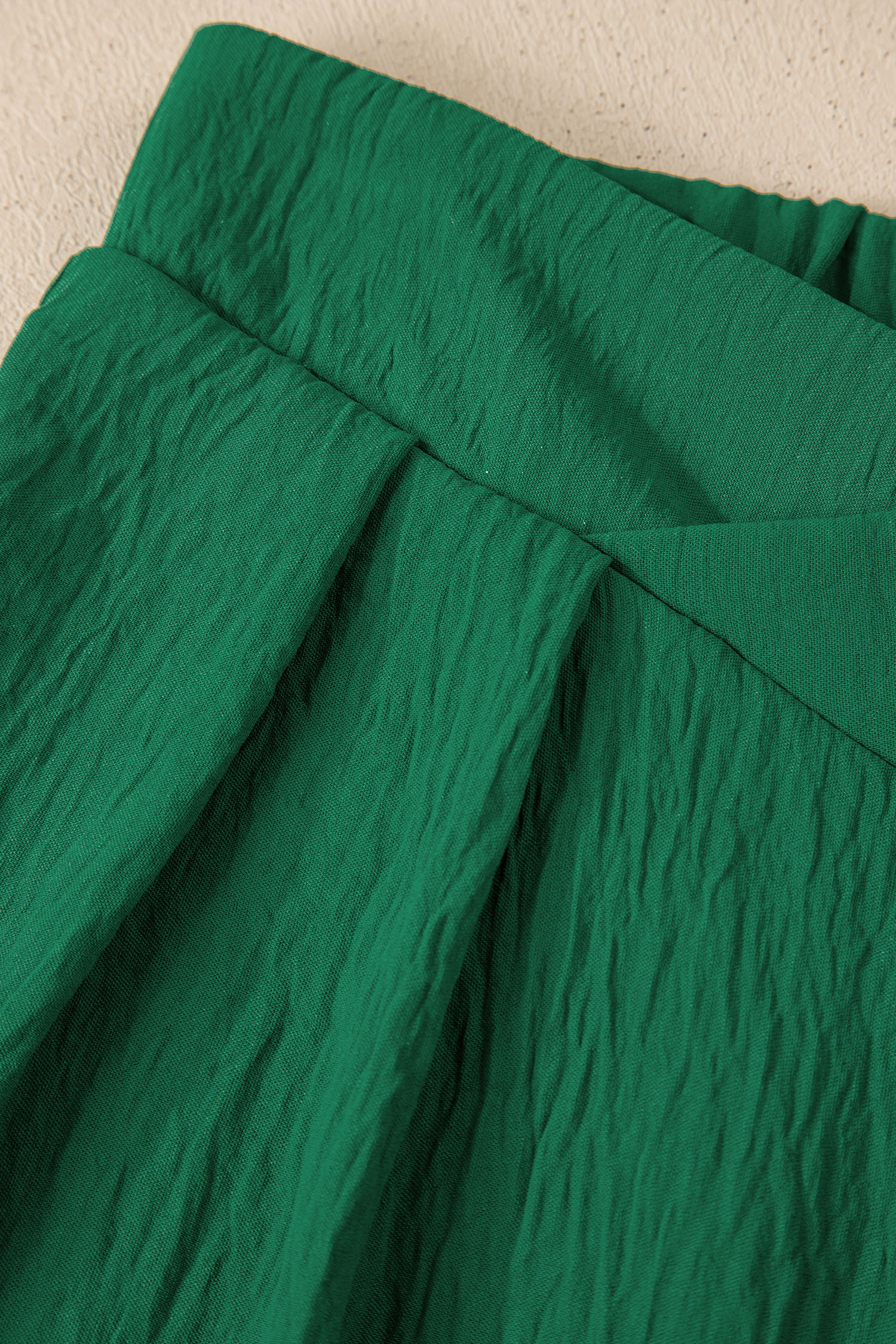 Women's Evergreen Solid Color Loose Pants – Casual Crisscross Waist Design for Everyday Comfort - Detail View 7 Women's Evergreen Solid Color Loose Pants – Casual Crisscross Waist Design for Everyday Comfort - Detail View 7