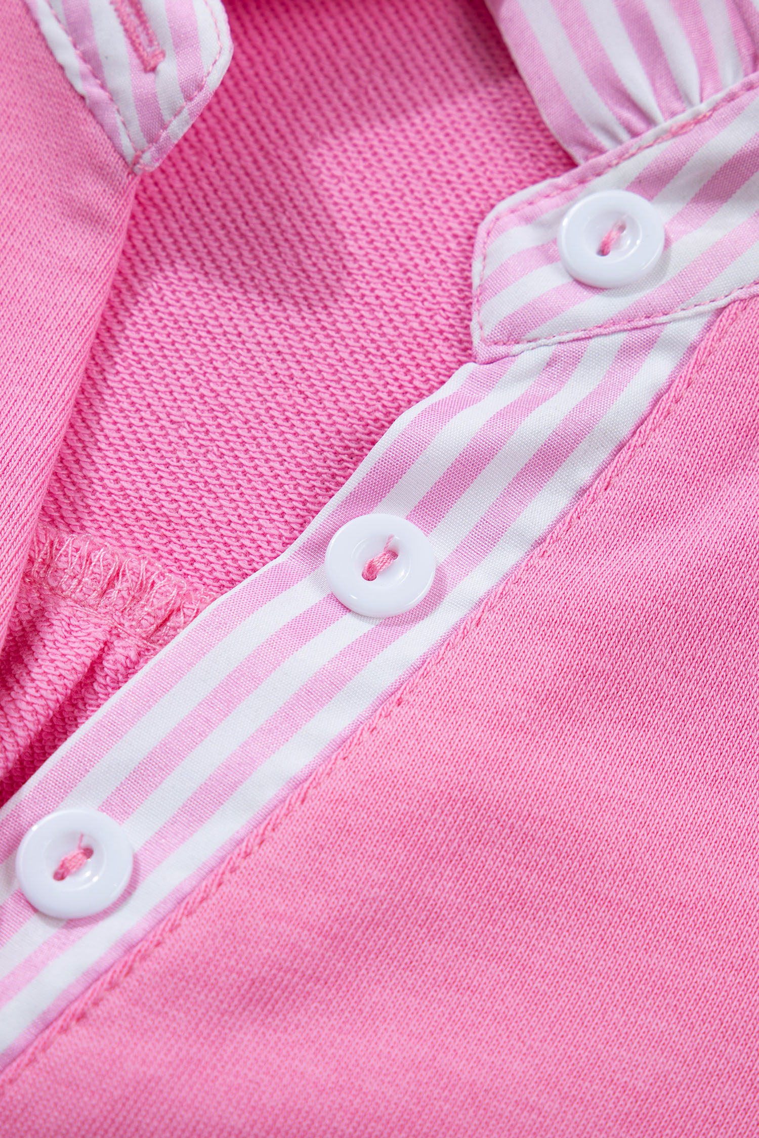 Chic Women's Stand Neck Blouse in Sachet Pink – Striped Short Sleeve Top for Office or Daily Wear - Detail View 18 Chic Women's Stand Neck Blouse in Sachet Pink – Striped Short Sleeve Top for Office or Daily Wear - Detail View 18
