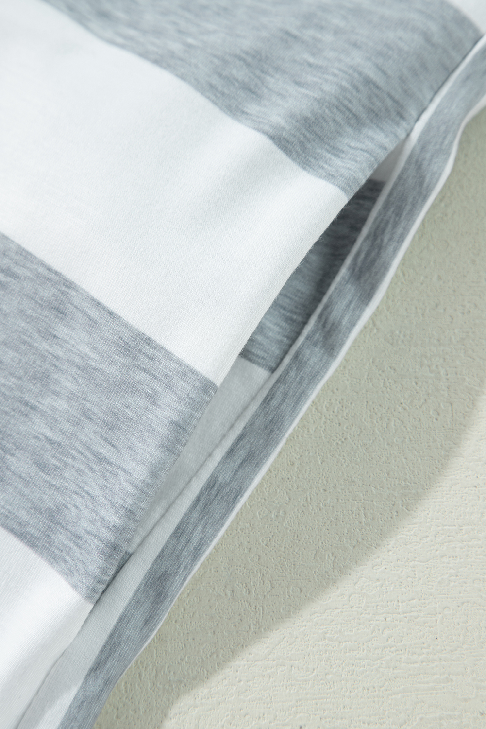 Chic and Casual Gray Striped Short Sleeve Shift Dress for Summer - Detail View 10 Chic and Casual Gray Striped Short Sleeve Shift Dress for Summer - Detail View 10