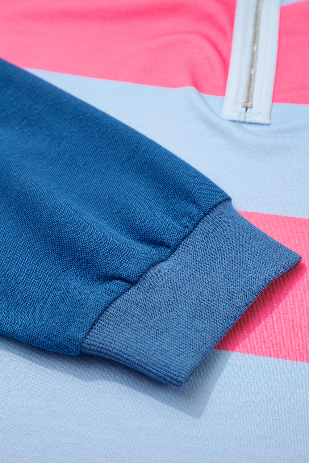 Casual Long Sleeve V Neck Plus Size Pullover - Stylish Color Block Design - Detail View 10 Casual Long Sleeve V Neck Plus Size Pullover - Stylish Color Block Design - Detail View 10