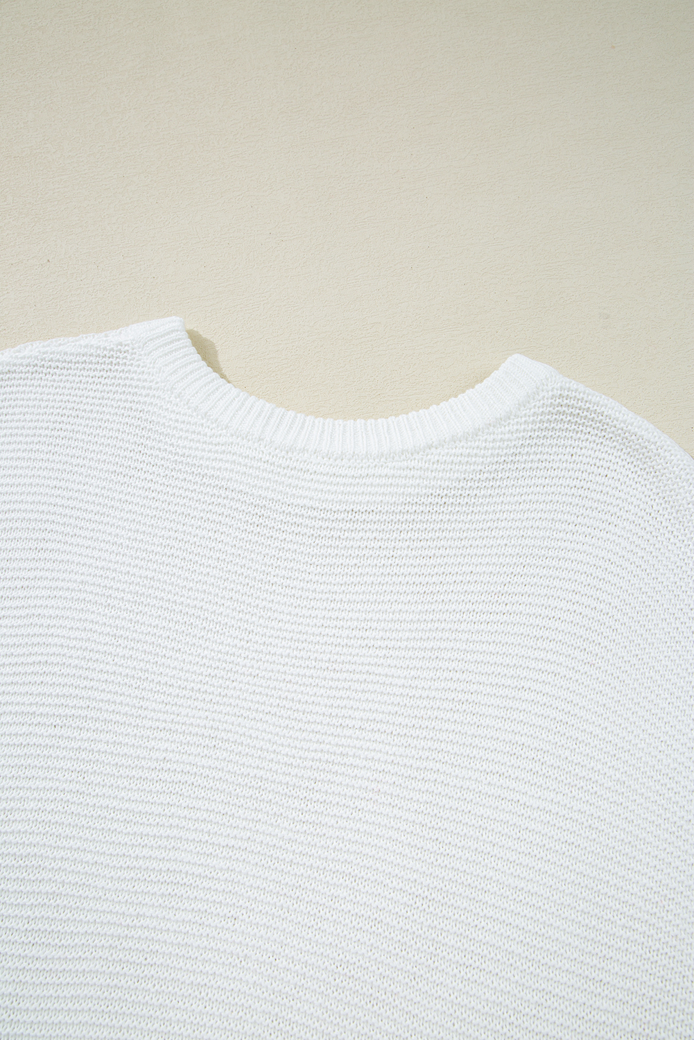 Women's Sweater Tee, Jet Stream, Solid Color, Side Slits, Short Sleeve, Casual Style, Comfortable, Relaxed Fit, Round Neck, Lightweight Knit, Daily Wear, Versatile Fashion, Tops, Short Sleeve Sweaters - Detail View 12 Women's Sweater Tee, Jet Stream, Solid Color, Side Slits, Short Sleeve, Casual Style, Comfortable, Relaxed Fit, Round Neck, Lightweight Knit, Daily Wear, Versatile Fashion, Tops, Short Sleeve Sweaters - Detail View 12