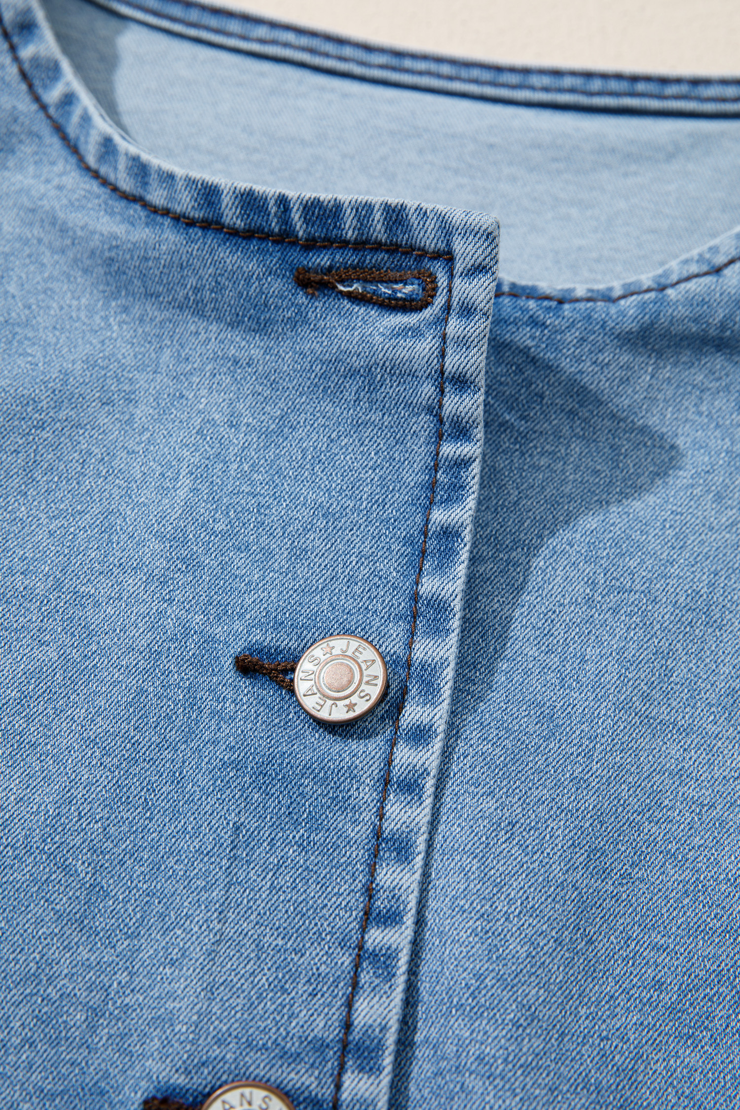 Women's Buttoned Front Denim Vest – Western Style Sleeveless Layering Piece for Daily Wear - Detail View 10 Women's Buttoned Front Denim Vest – Western Style Sleeveless Layering Piece for Daily Wear - Detail View 10