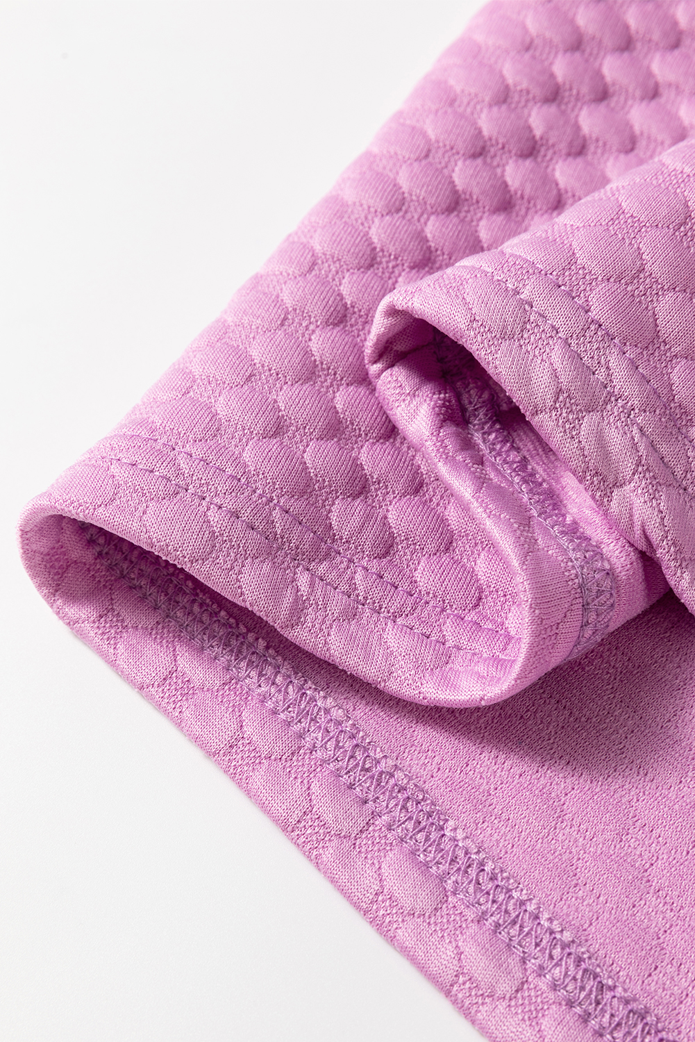 Women's Blouse, Phalaenopsis Color, Textured Fabric, Puff Sleeves, O Neck, Casual, Elegant, Summer Wear, Daily Wear, Classy Style, Shift Silhouette, Easy Fit, Tops, Blouses & Shirts - Detail View 12 Women's Blouse, Phalaenopsis Color, Textured Fabric, Puff Sleeves, O Neck, Casual, Elegant, Summer Wear, Daily Wear, Classy Style, Shift Silhouette, Easy Fit, Tops, Blouses & Shirts - Detail View 12
