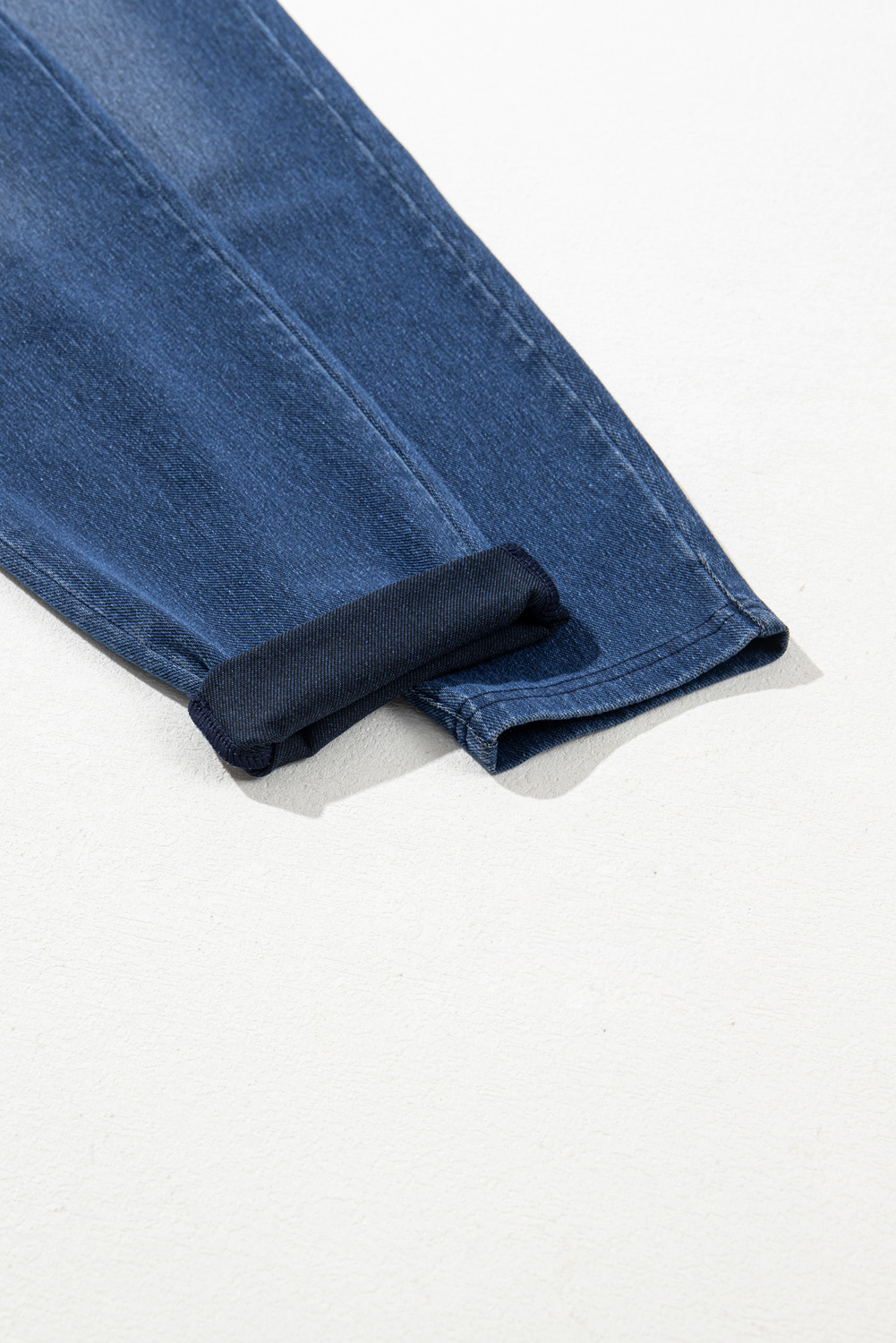 Navy Blue Women's Skinny Jeggings with Pockets - Flexible Fit and Comfortable Design - Detail View 11 Navy Blue Women's Skinny Jeggings with Pockets - Flexible Fit and Comfortable Design - Detail View 11