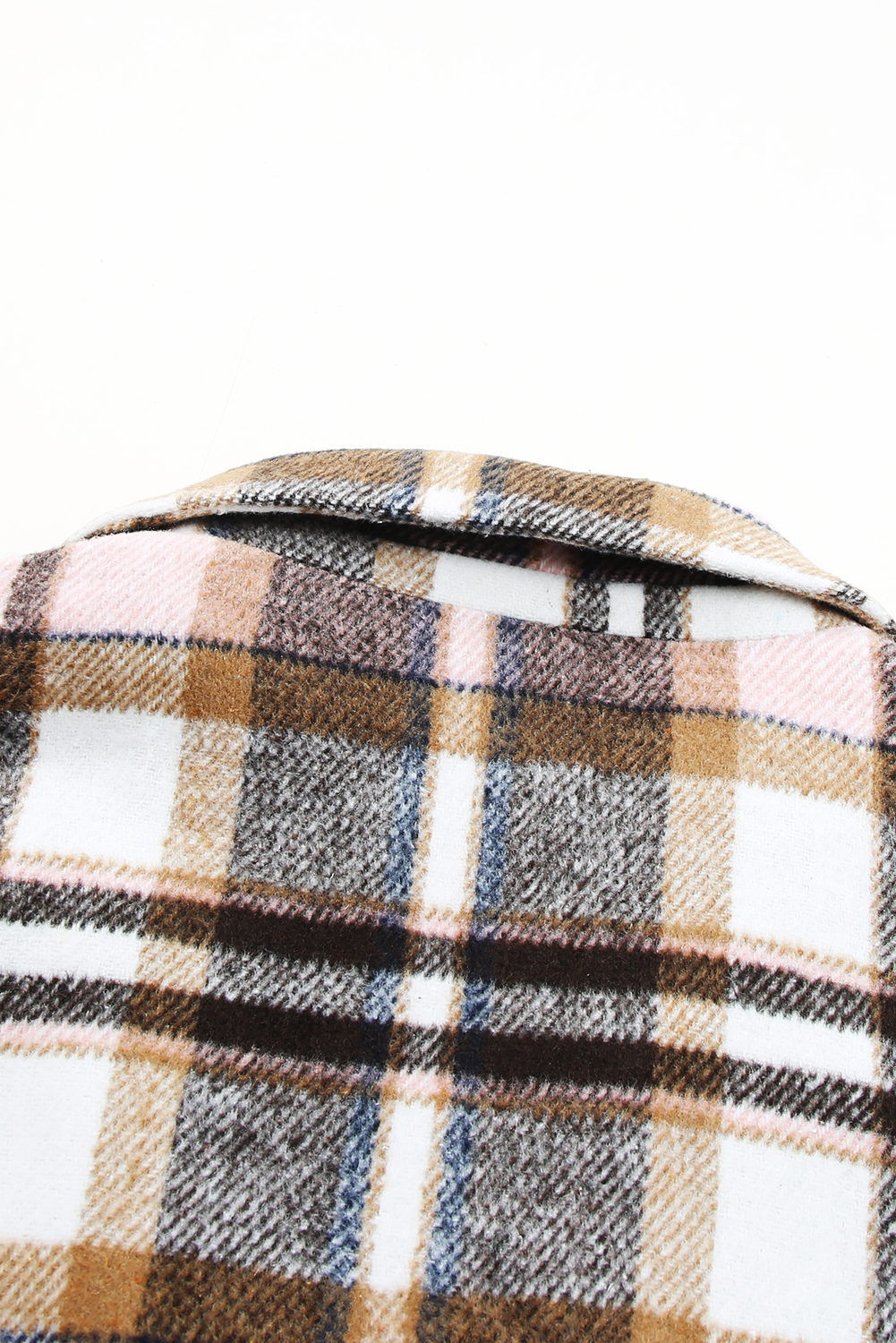 Warm and Fashionable Women's Winter Jacket - Pink Plaid - Detail View 13 Warm and Fashionable Women's Winter Jacket - Pink Plaid - Detail View 13