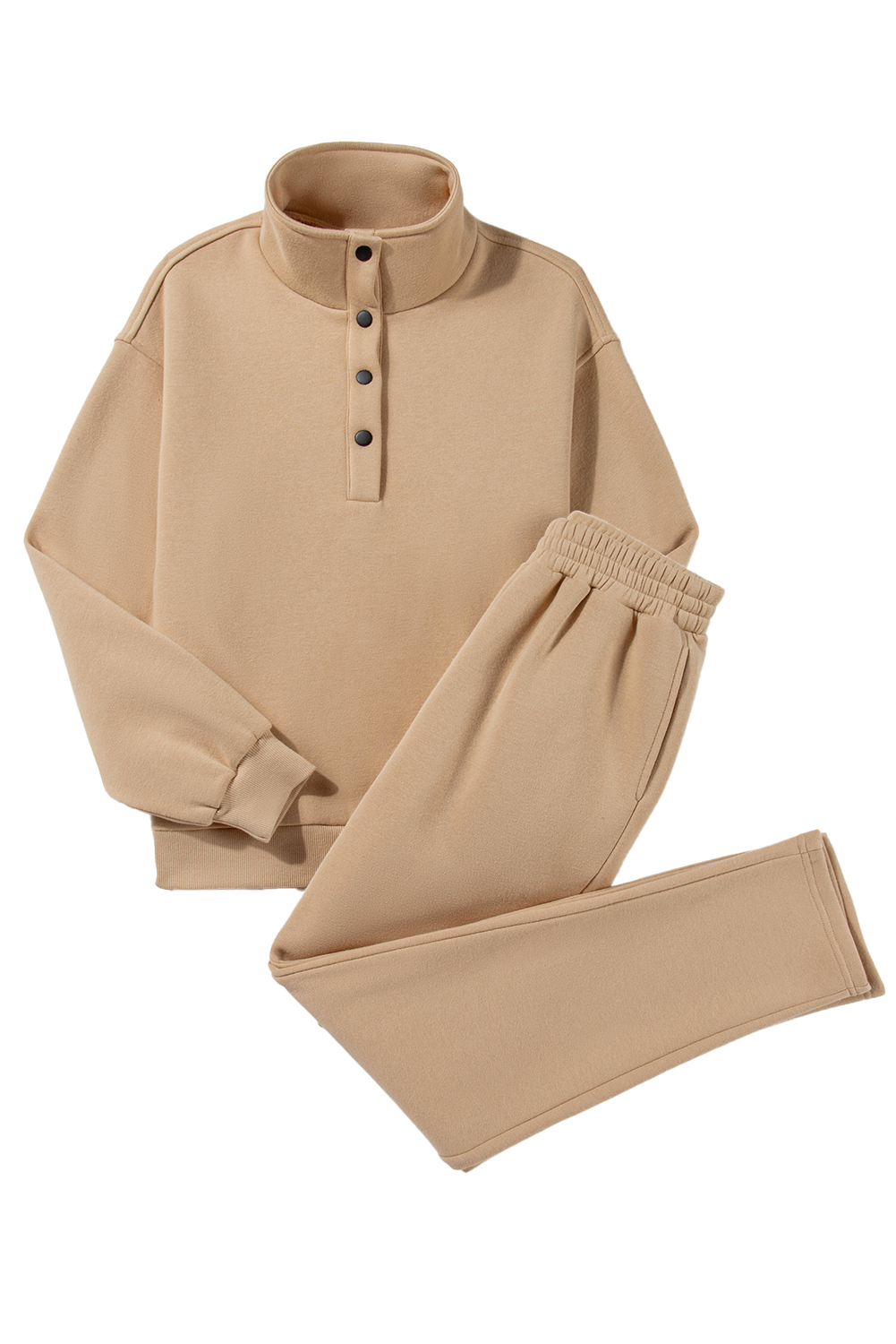 Chic Winter Activewear Set: Parchment Solid Color - Detail View 22 Chic Winter Activewear Set: Parchment Solid Color - Detail View 22
