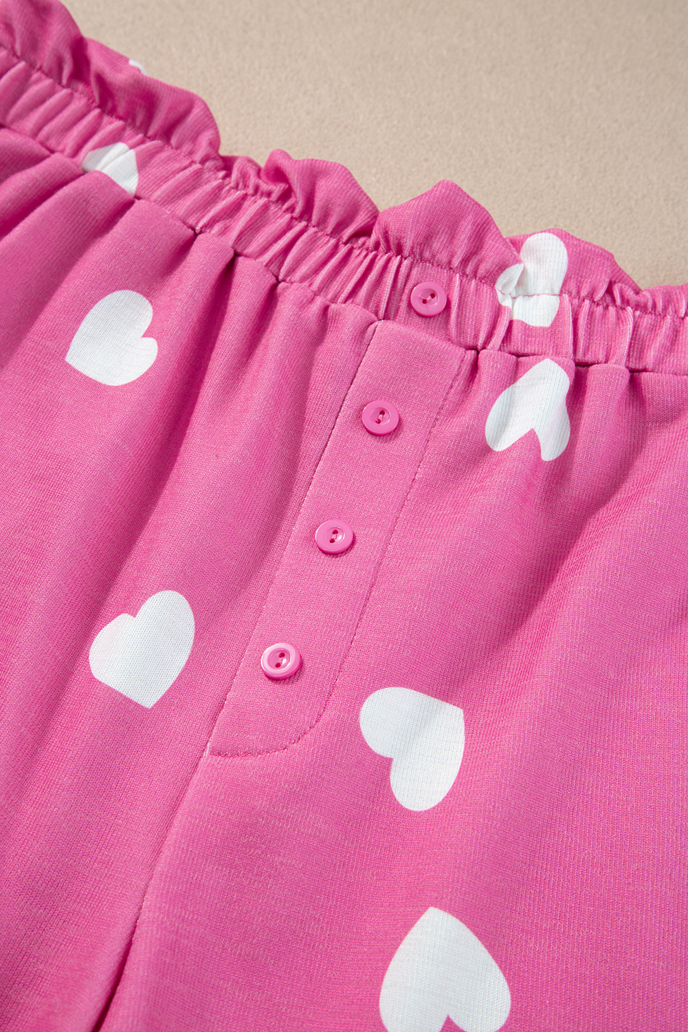 Women's Two Piece Lounge Set, Soft Long Sleeve Heart Print - Detail View 21 Women's Two Piece Lounge Set, Soft Long Sleeve Heart Print - Detail View 21