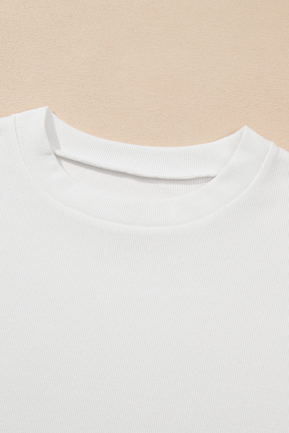 White Floral Contrast Sleeve Tee, Chic Southern Belle Style - Detail View 11 White Floral Contrast Sleeve Tee, Chic Southern Belle Style - Detail View 11