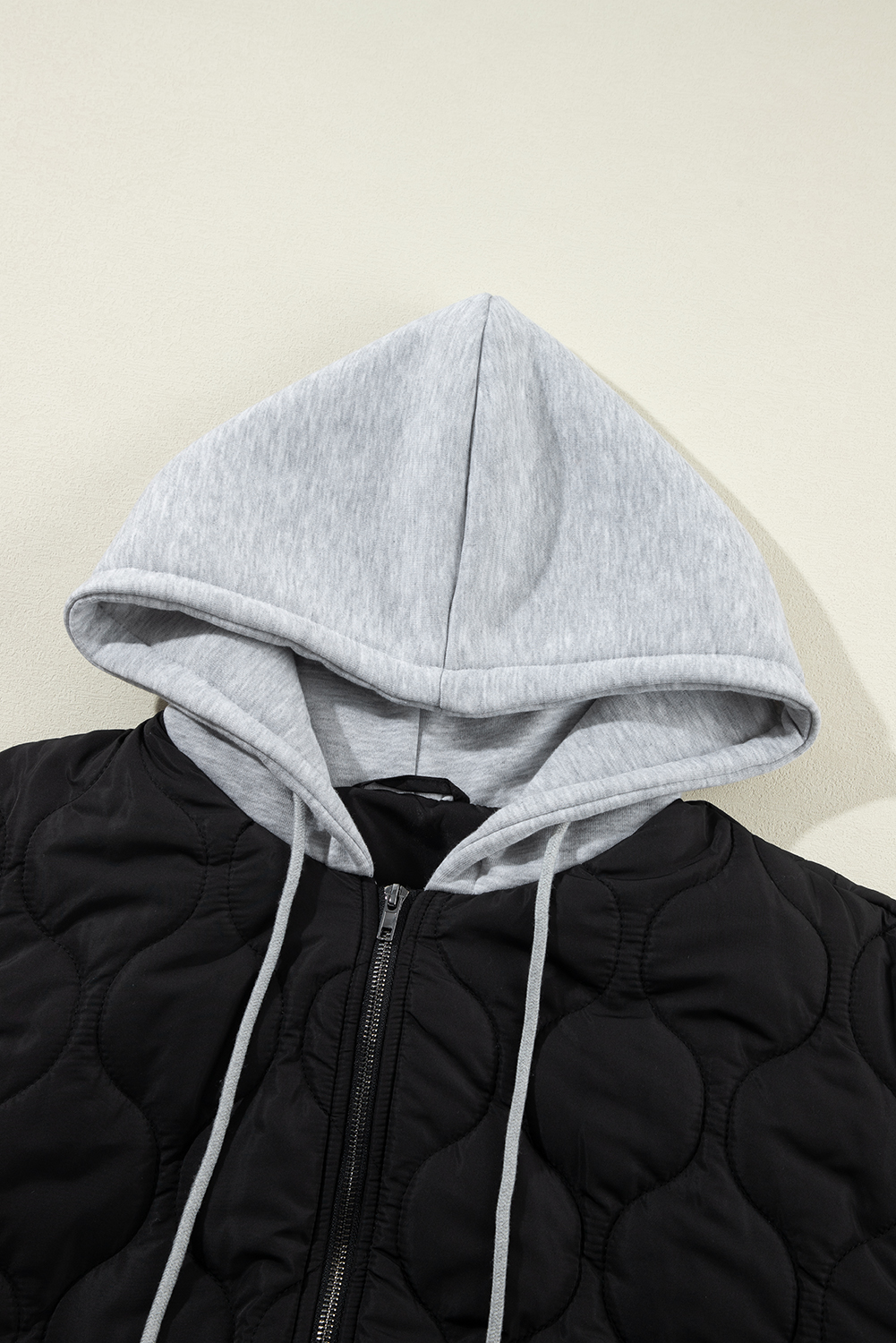 Stay Cozy in Style: Women's Hooded Zip-Up Puffer Vest, Black - Detail View 8 Stay Cozy in Style: Women's Hooded Zip-Up Puffer Vest, Black - Detail View 8