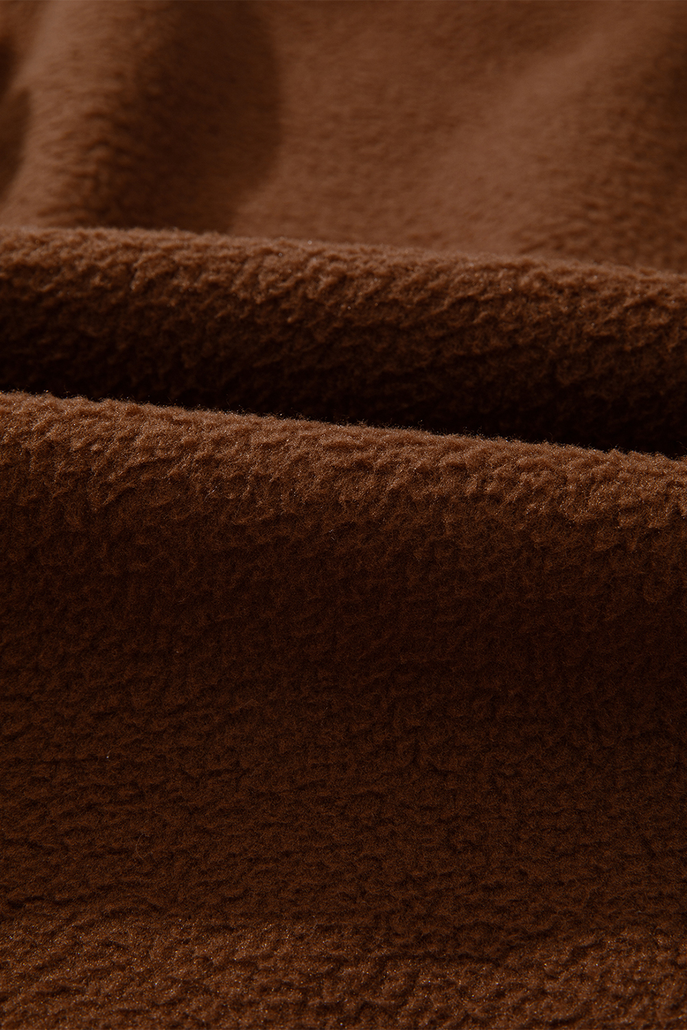 Women's Brown Half Zip Fleece Pullover Sweatshirt for Casual Comfort - Detail View 13 Women's Brown Half Zip Fleece Pullover Sweatshirt for Casual Comfort - Detail View 13