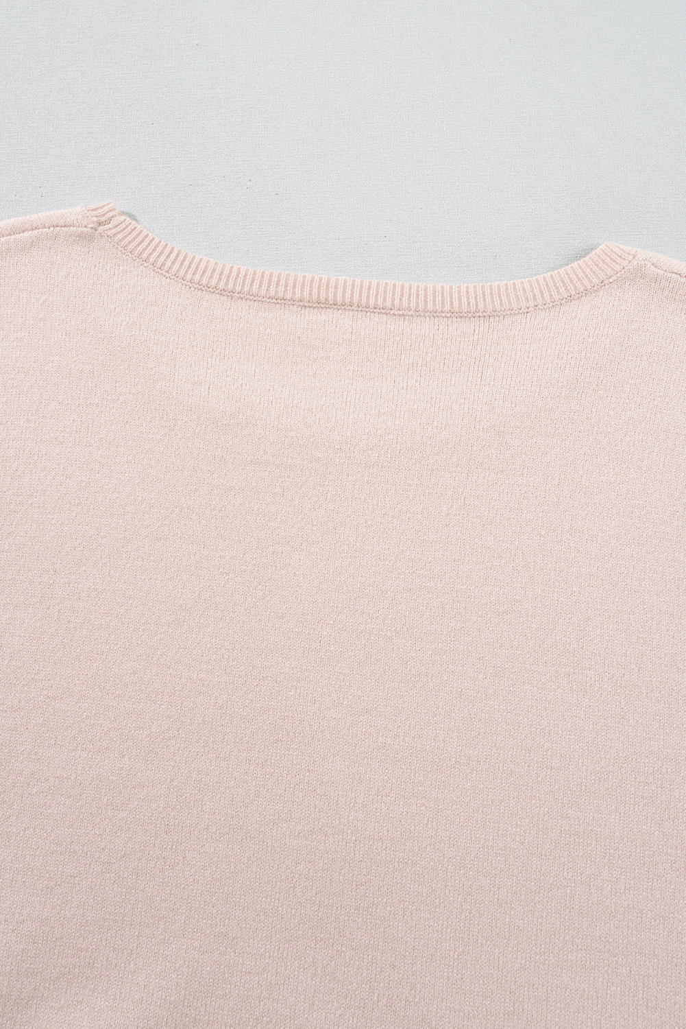 Chic and Cozy Oatmeal Sweater with Floral Patchwork Lantern Sleeves - Detail View 10 Chic and Cozy Oatmeal Sweater with Floral Patchwork Lantern Sleeves - Detail View 10