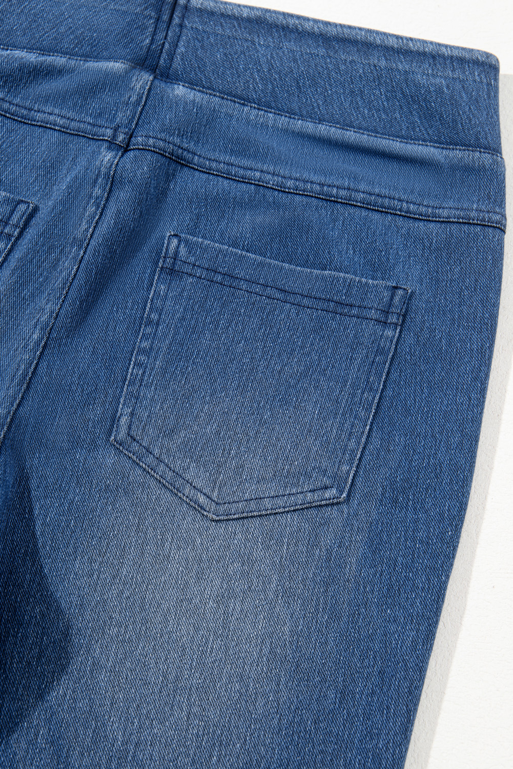 Women's Jeggings, Navy Blue, Skinny Fit, Elastic Waist, Comfortable, Ankle Length, Functional Pockets, Practical, Affordable, Leggings, Bottoms - Detail View 10 Women's Jeggings, Navy Blue, Skinny Fit, Elastic Waist, Comfortable, Ankle Length, Functional Pockets, Practical, Affordable, Leggings, Bottoms - Detail View 10