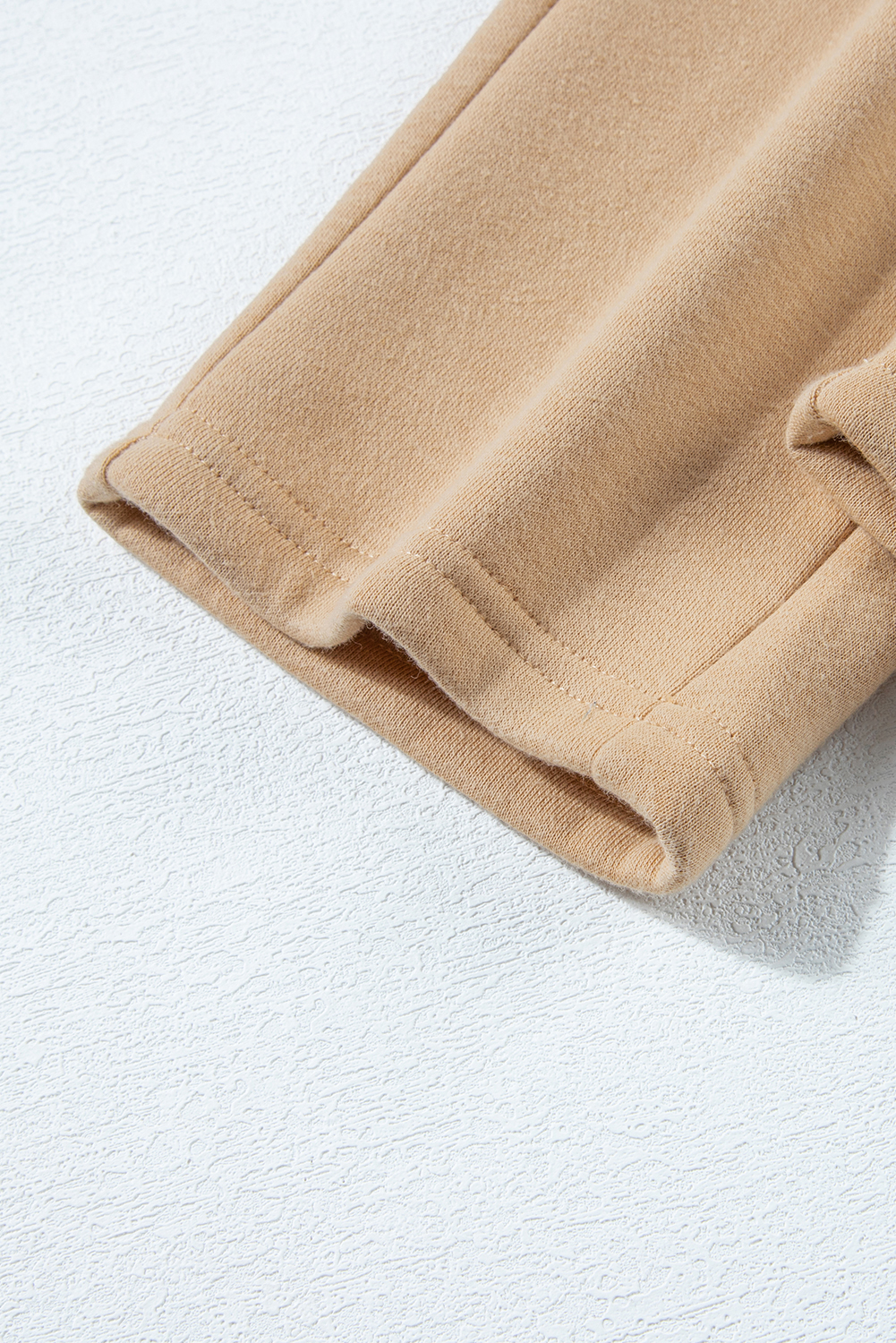 Women's Parchment Solid Half Button Sweatshirt and High Waist Sweatpants Set - Detail View 11 Women's Parchment Solid Half Button Sweatshirt and High Waist Sweatpants Set - Detail View 11