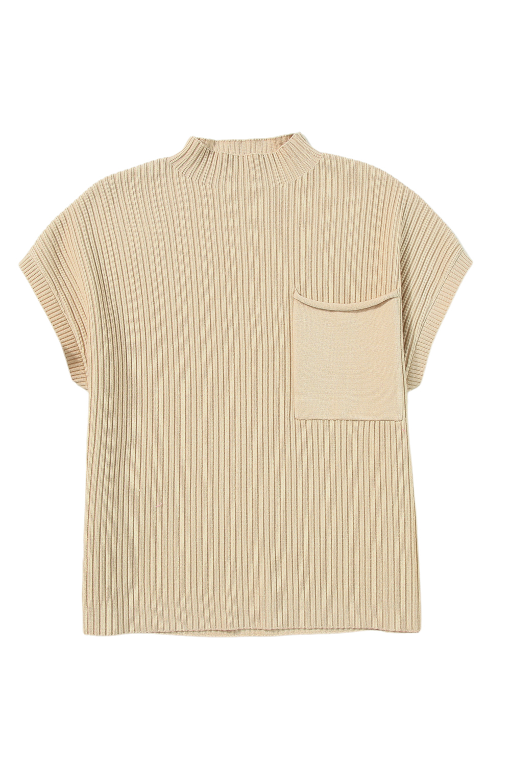Casual Pocket Knit Sweater, Women's Fall Mock Neck Pullover - Detail View 8 Casual Pocket Knit Sweater, Women's Fall Mock Neck Pullover - Detail View 8