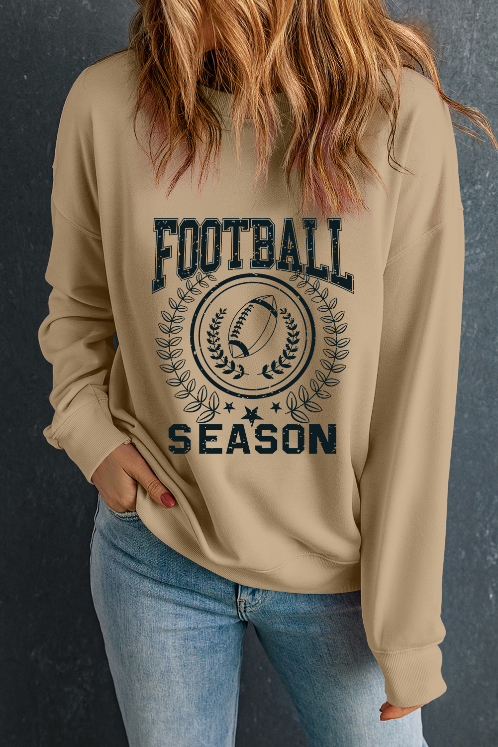 Cozy Khaki Sweatshirt for Rugby Enthusiasts - Perfect for Game Day - Detail View 8 Cozy Khaki Sweatshirt for Rugby Enthusiasts - Perfect for Game Day - Detail View 8
