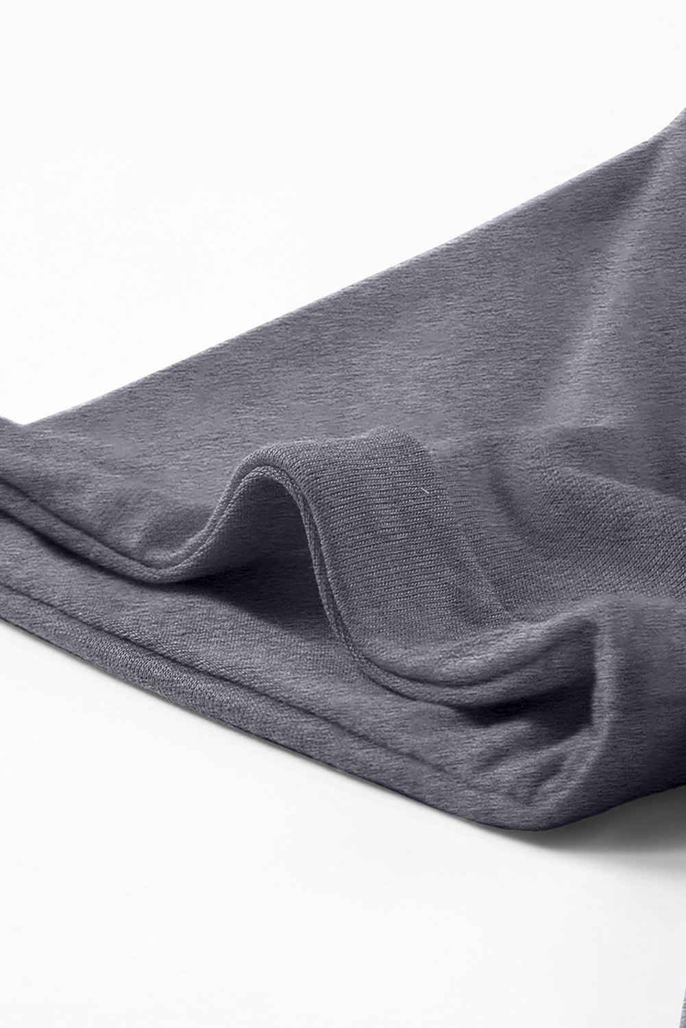 Soft Gray Casual T-Shirt, Women's Round Neck Summer Shirt - Detail View 11 Soft Gray Casual T-Shirt, Women's Round Neck Summer Shirt - Detail View 11