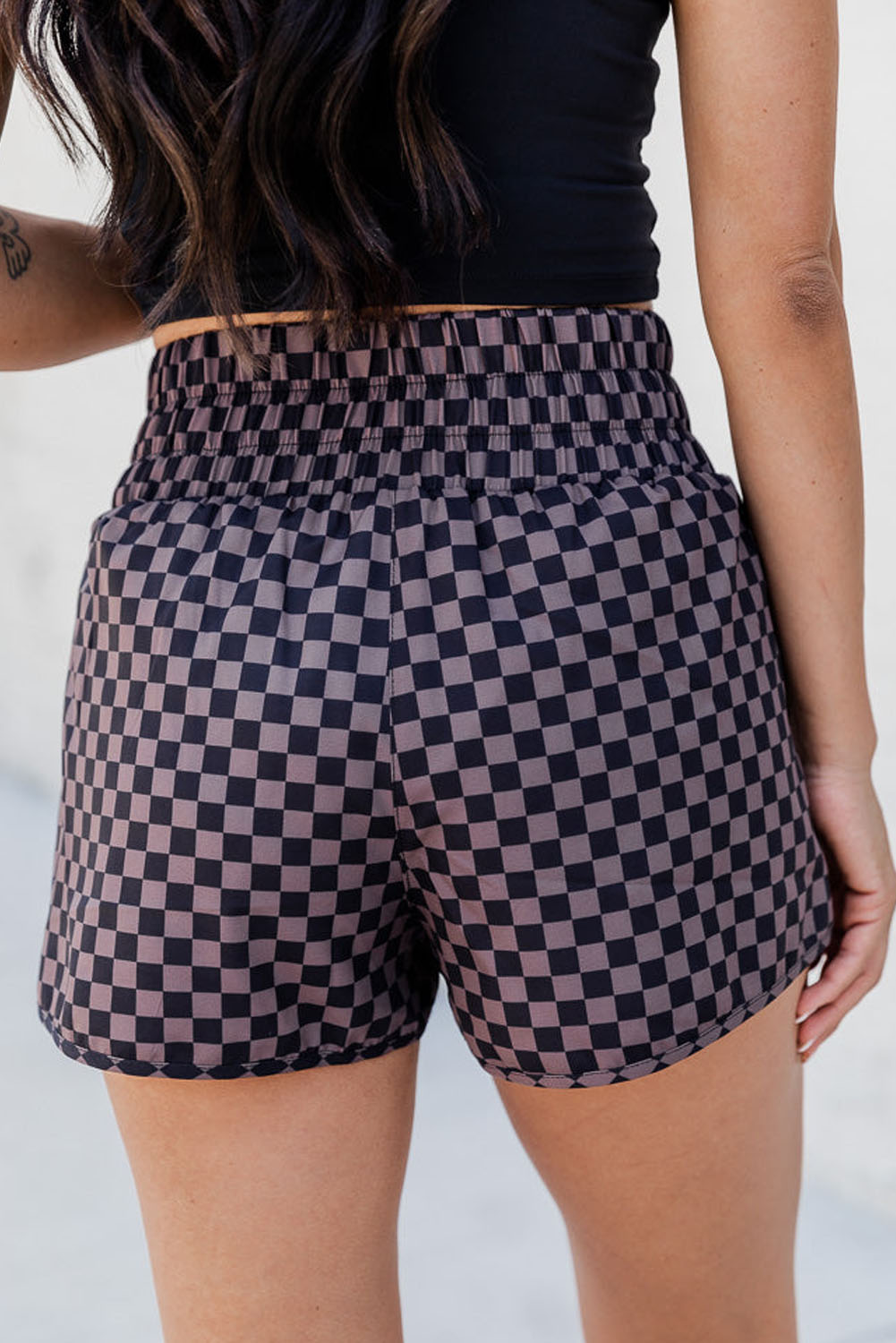 High Waistband Athletic Shorts - Ideal for Yoga, Running, and Cycling - Detail View 3 High Waistband Athletic Shorts - Ideal for Yoga, Running, and Cycling - Detail View 3