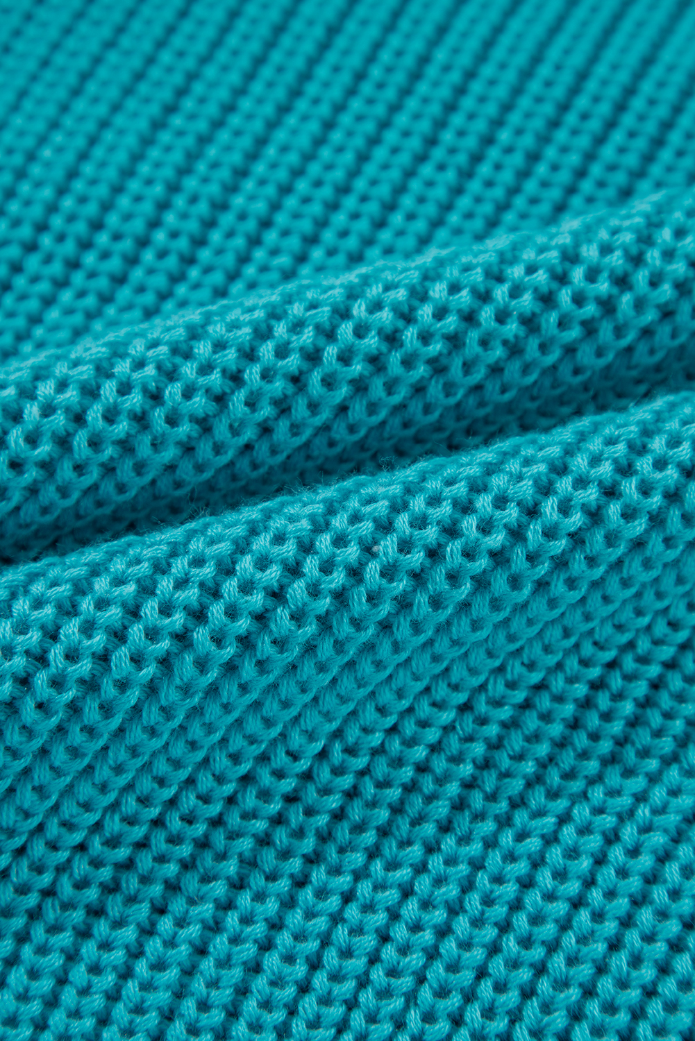 Cozy and Unique Turquoise Eyelet Sweater with Long Sleeve - Perfect for Fall and Autumn - Detail View 8 Cozy and Unique Turquoise Eyelet Sweater with Long Sleeve - Perfect for Fall and Autumn - Detail View 8