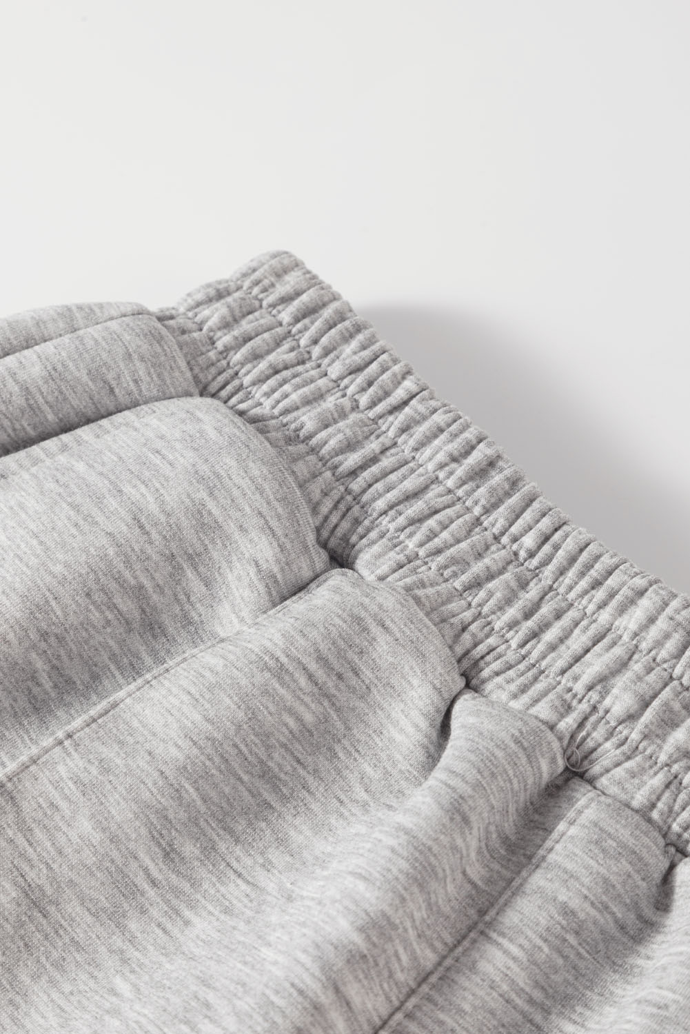 Women's Cozy Grey Loungewear Set, Soft High Waist Sweats - Detail View 15 Women's Cozy Grey Loungewear Set, Soft High Waist Sweats - Detail View 15