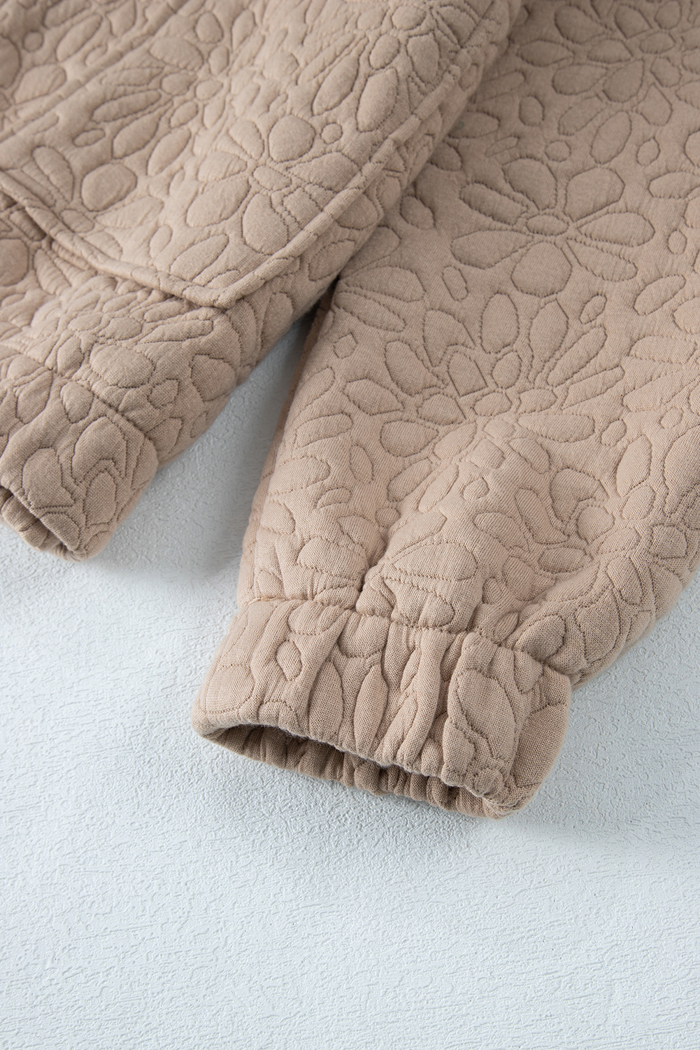 Chic and Casual Winter Jacket for Women - Light French Beige with Quilted Design - Detail View 18 Chic and Casual Winter Jacket for Women - Light French Beige with Quilted Design - Detail View 18