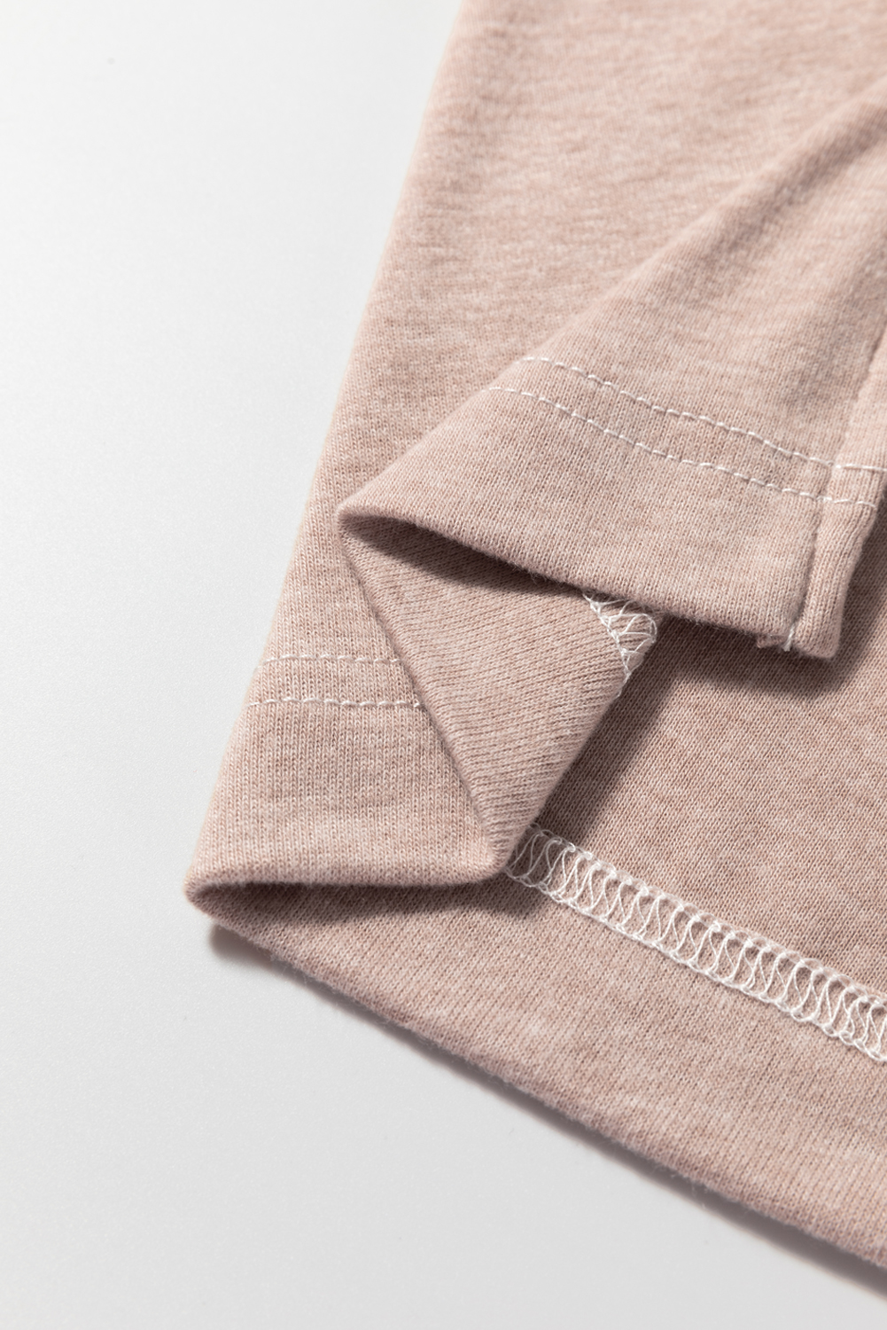 Women's Khaki Colorblock Long Sleeve Crew Neck Top - Casual and Stylish - Detail View 9 Women's Khaki Colorblock Long Sleeve Crew Neck Top - Casual and Stylish - Detail View 9