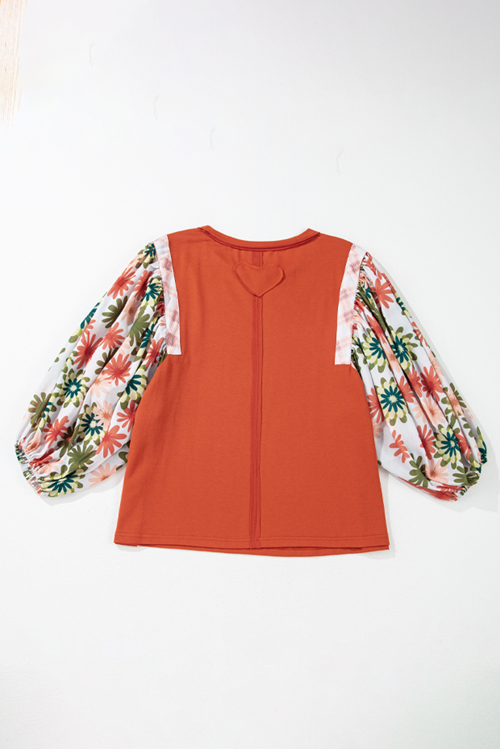 Comfortable and Stylish Floral Patchwork Blouse - Desert Gold, Perfect for Spring - Detail View 7 Comfortable and Stylish Floral Patchwork Blouse - Desert Gold, Perfect for Spring - Detail View 7