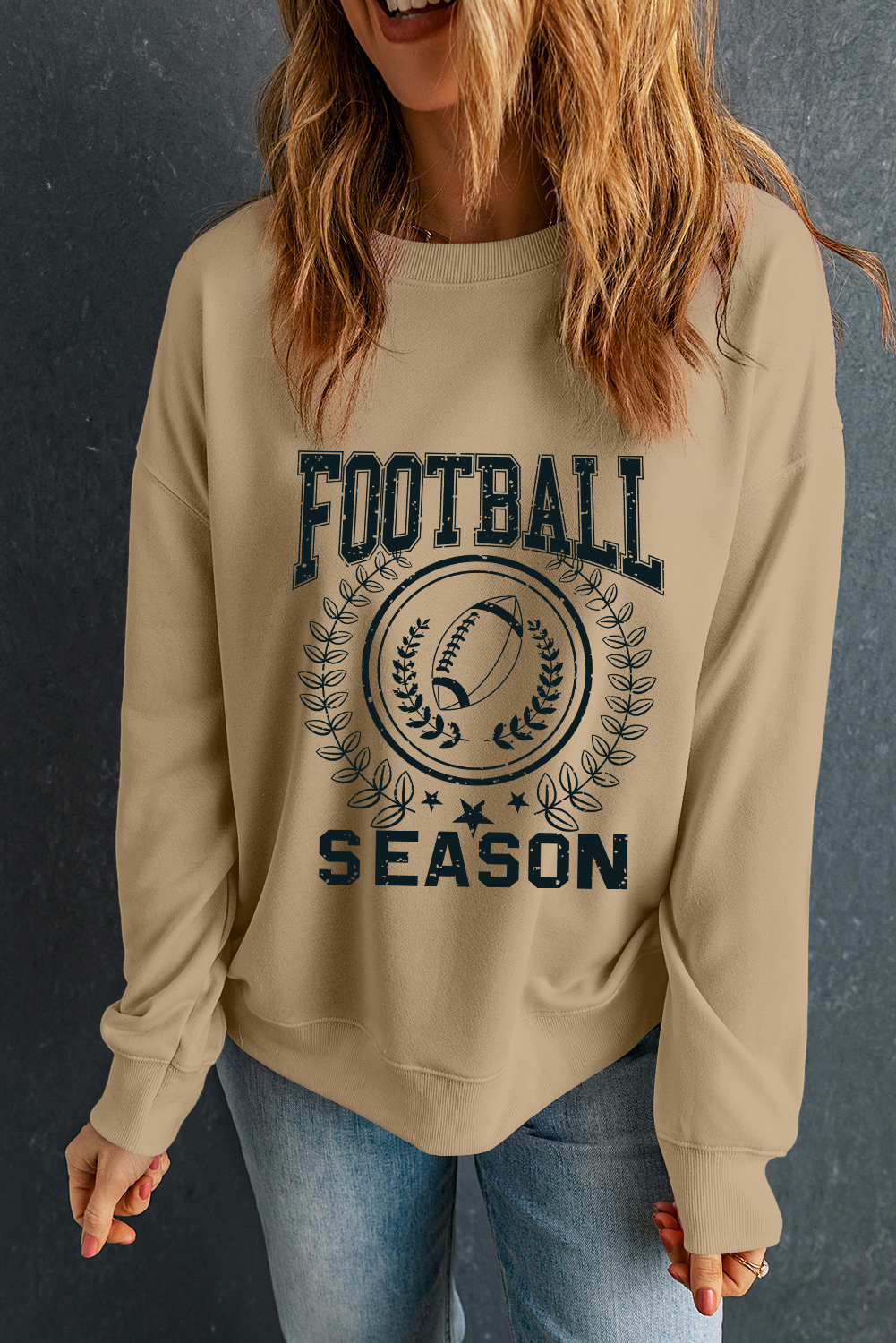 Women's Sweatshirt, Khaki, Rugby, Football Season, Graphic, Game Day, Casual, Comfortable, Team Spirit, Sports Fan, Rugby Enthusiasts, Graphic Print, Sportswear, Tops, Graphic Sweatshirts - Detail View 10 Women's Sweatshirt, Khaki, Rugby, Football Season, Graphic, Game Day, Casual, Comfortable, Team Spirit, Sports Fan, Rugby Enthusiasts, Graphic Print, Sportswear, Tops, Graphic Sweatshirts - Detail View 10