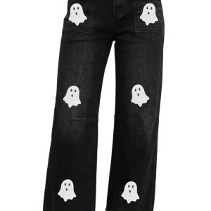Women's Ghost Jeans, High Waisted Raw Hem Casual Denim - Main View